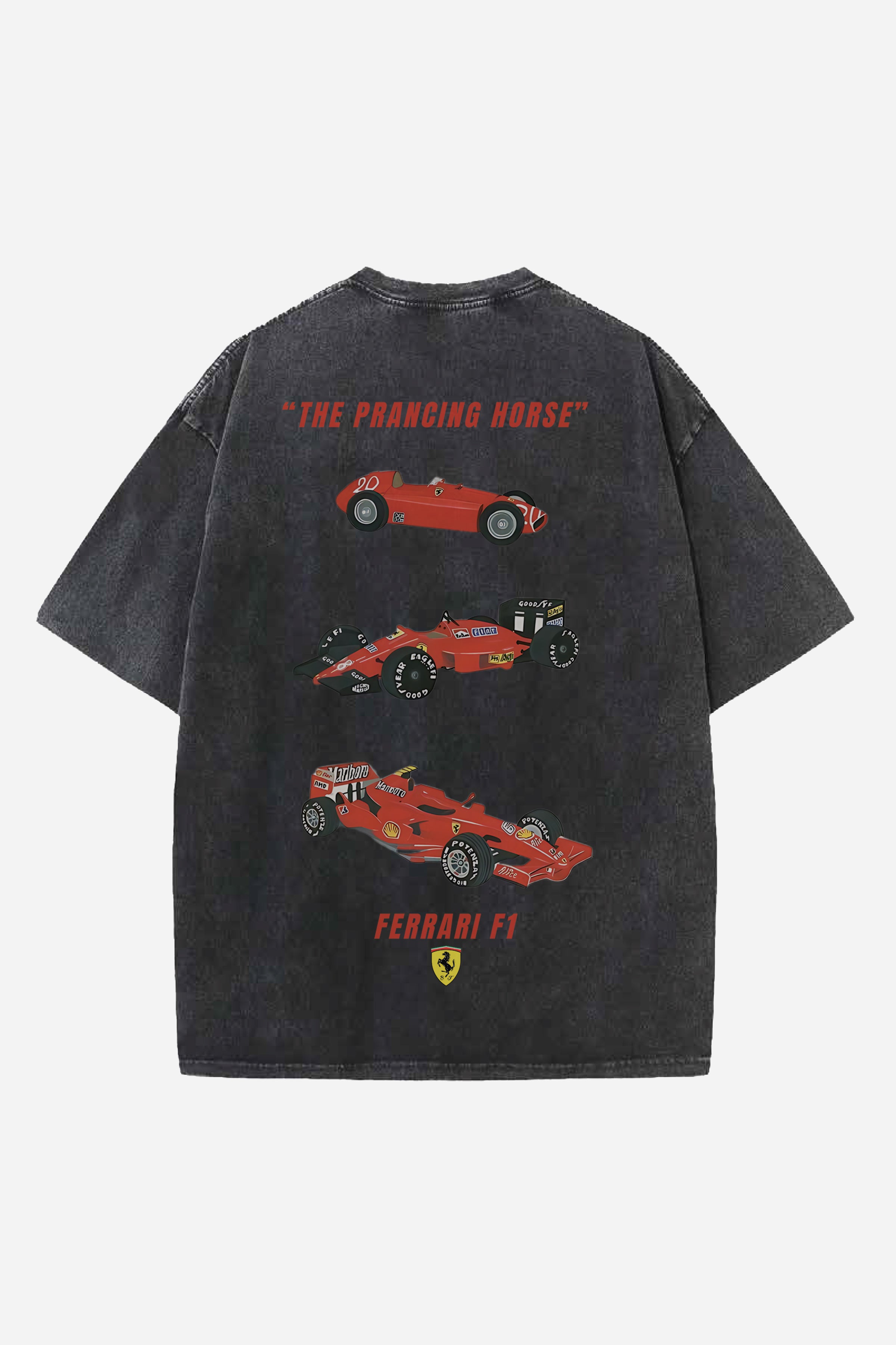 FERRARI F1 CARS DESIGNED OVERSIZED T-SHIRT