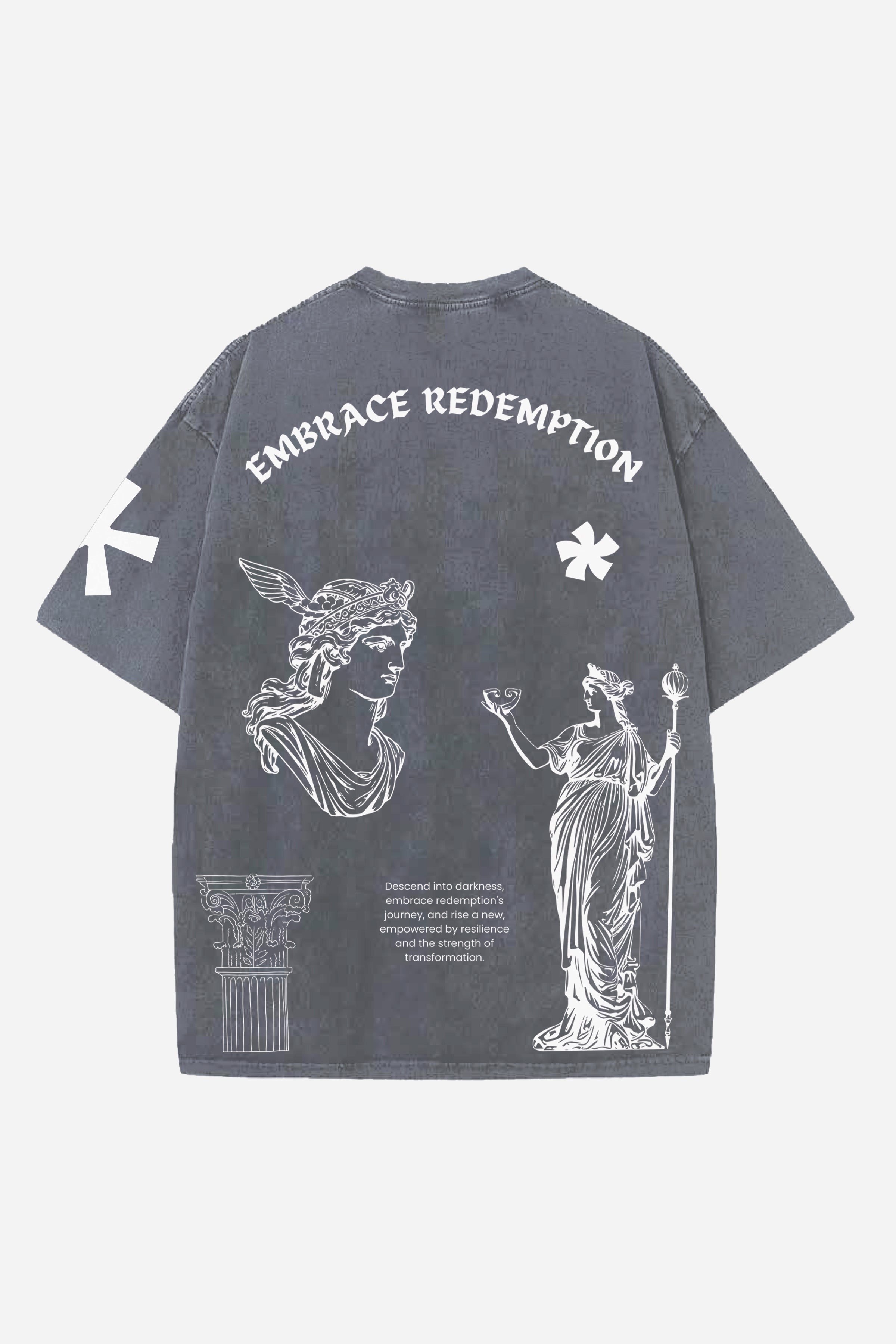 EMBRACE REDEMPTION DESIGNED OVERSIZED T-SHIRT