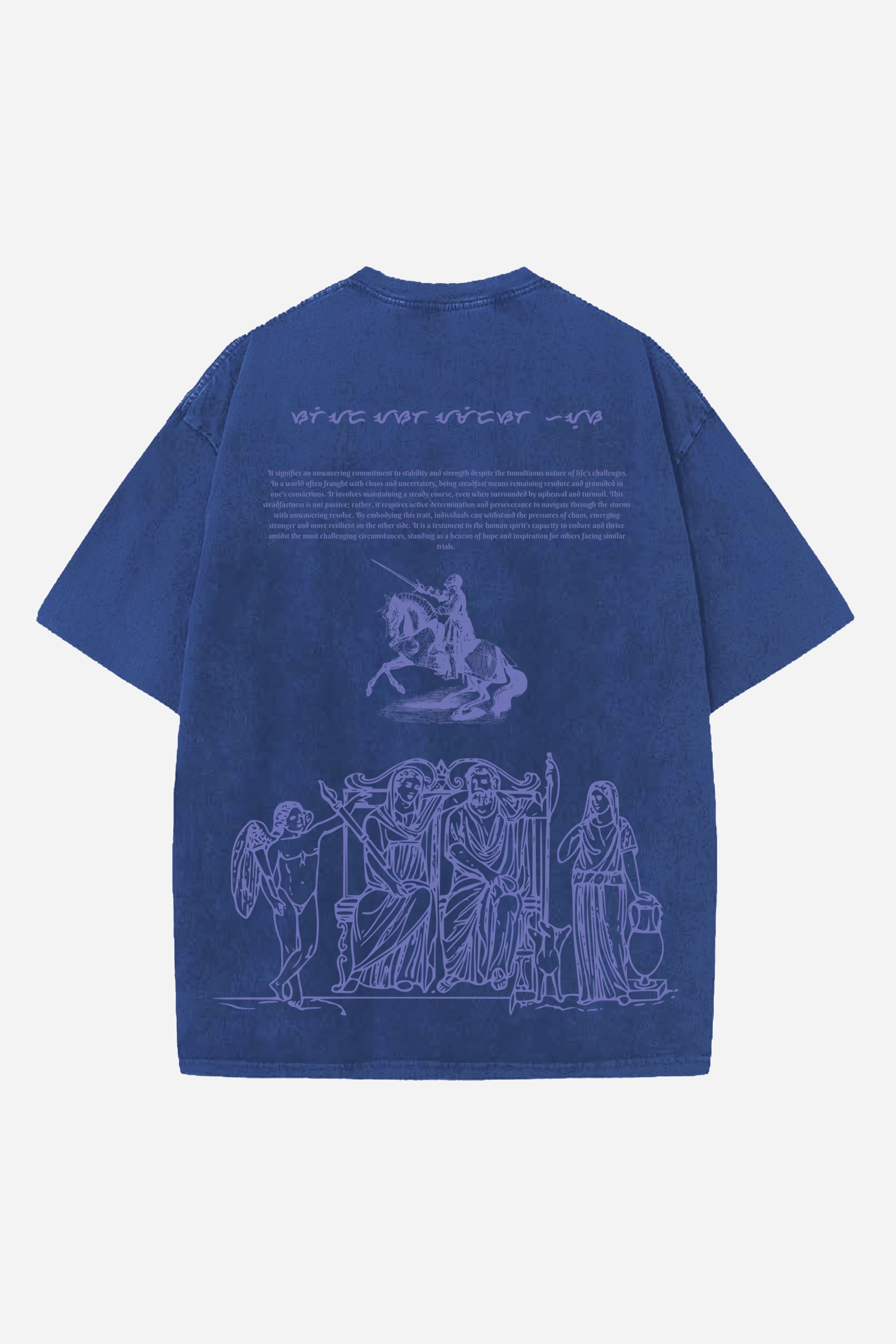 STEADFAST AMIDST CHAOS DESIGNED OVERSIZED T-SHIRT