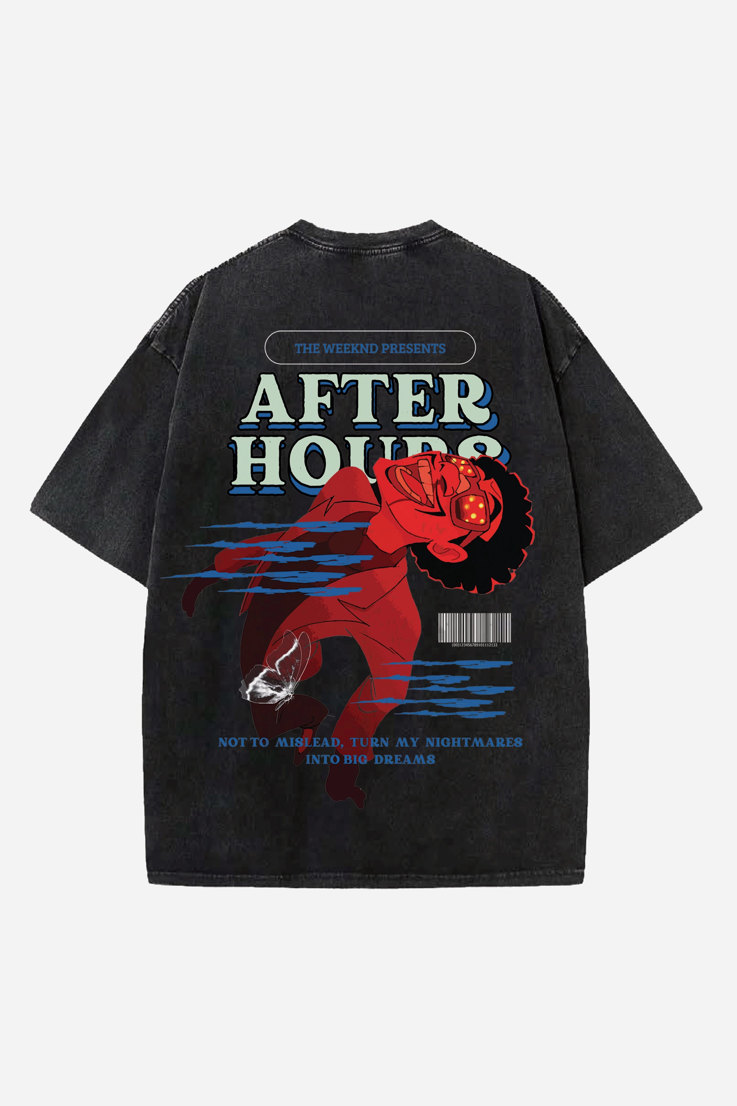 AFTER HOURS DESIGNED ACID-WASH OVERSIZED T-SHIRT