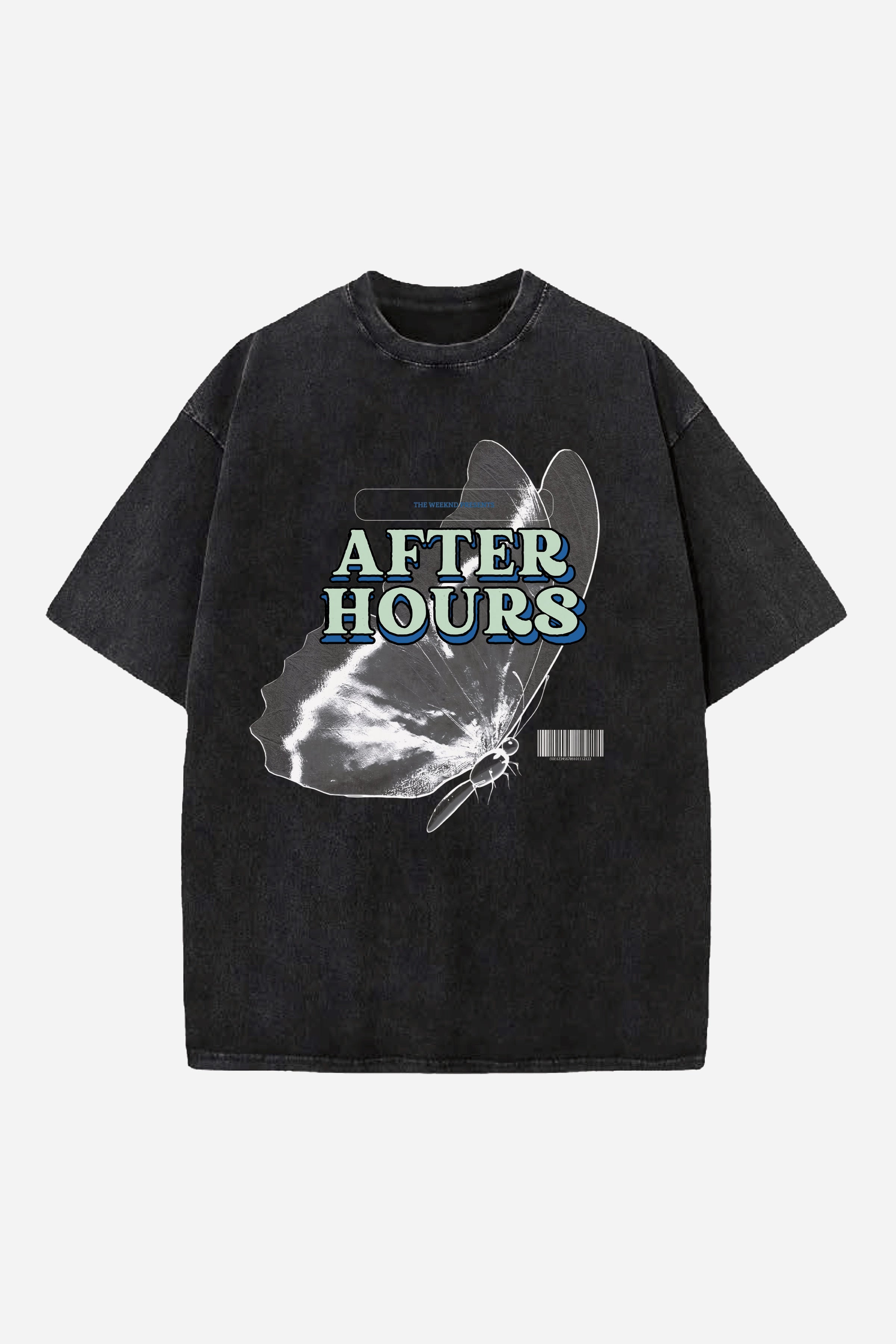 AFTER HOURS DESIGNED ACID-WASH OVERSIZED T-SHIRT