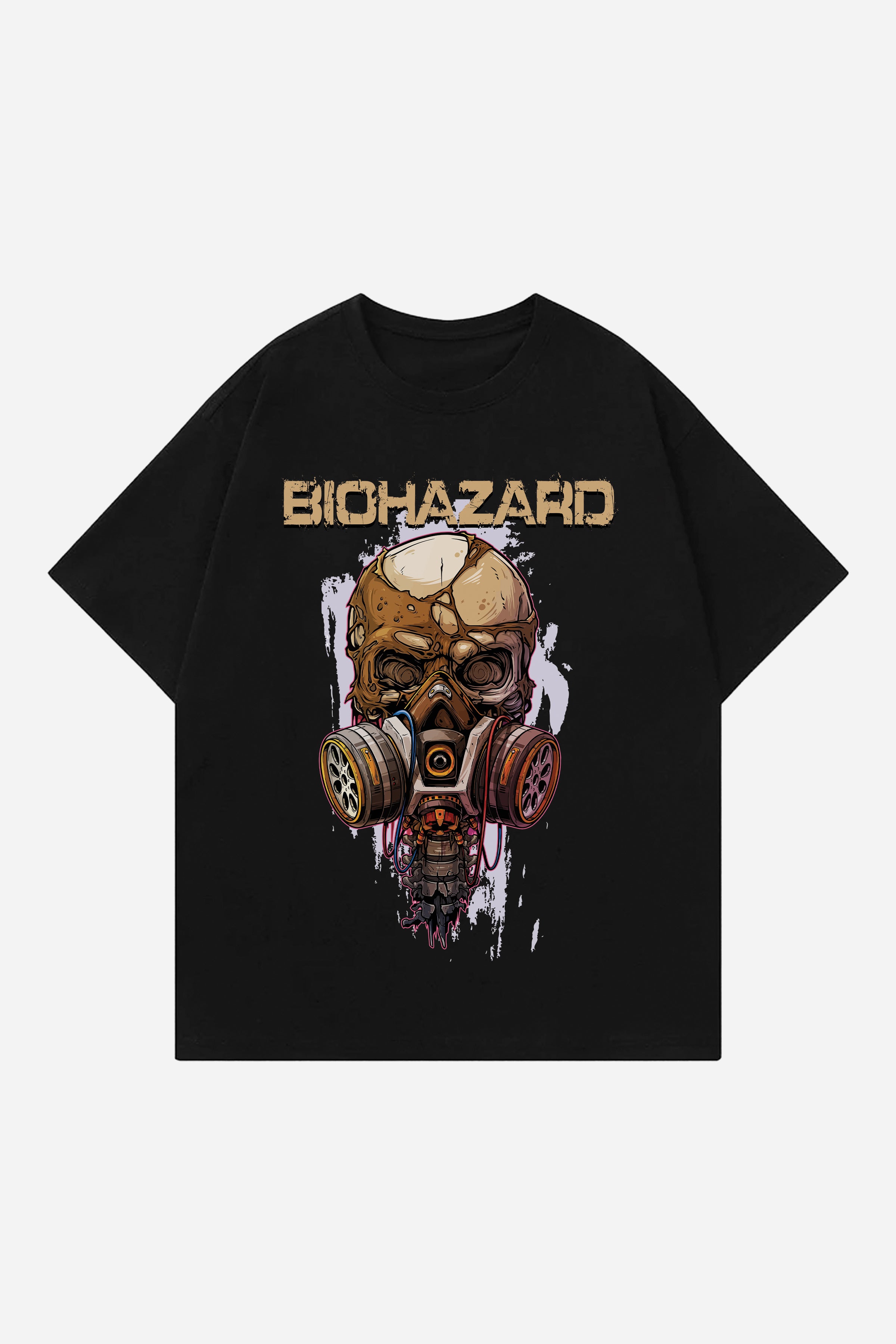 BIOHAZARD DESIGNED OVERSIZED T-SHIRT