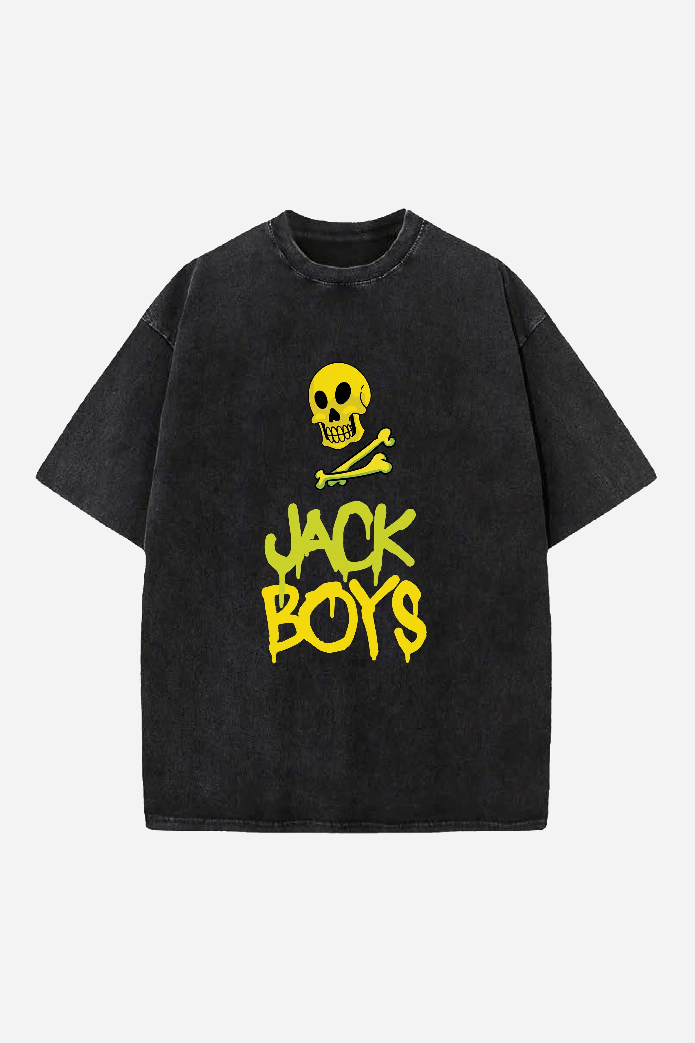 JACK BOYS DESIGNED ACID-WASH OVERSIZED T-SHIRT