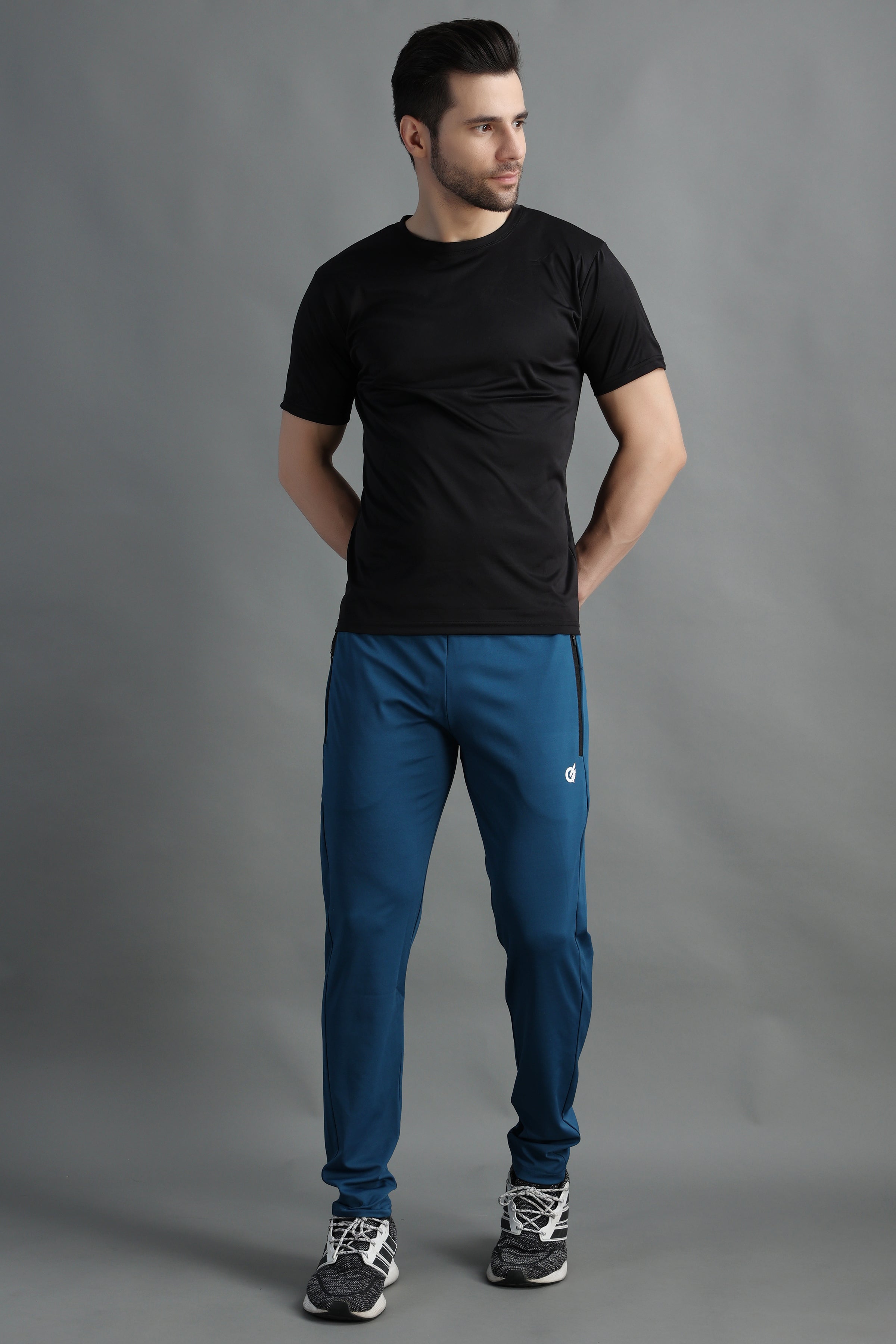 Sky Blue Highly Stretchable Joggers | Track Pants