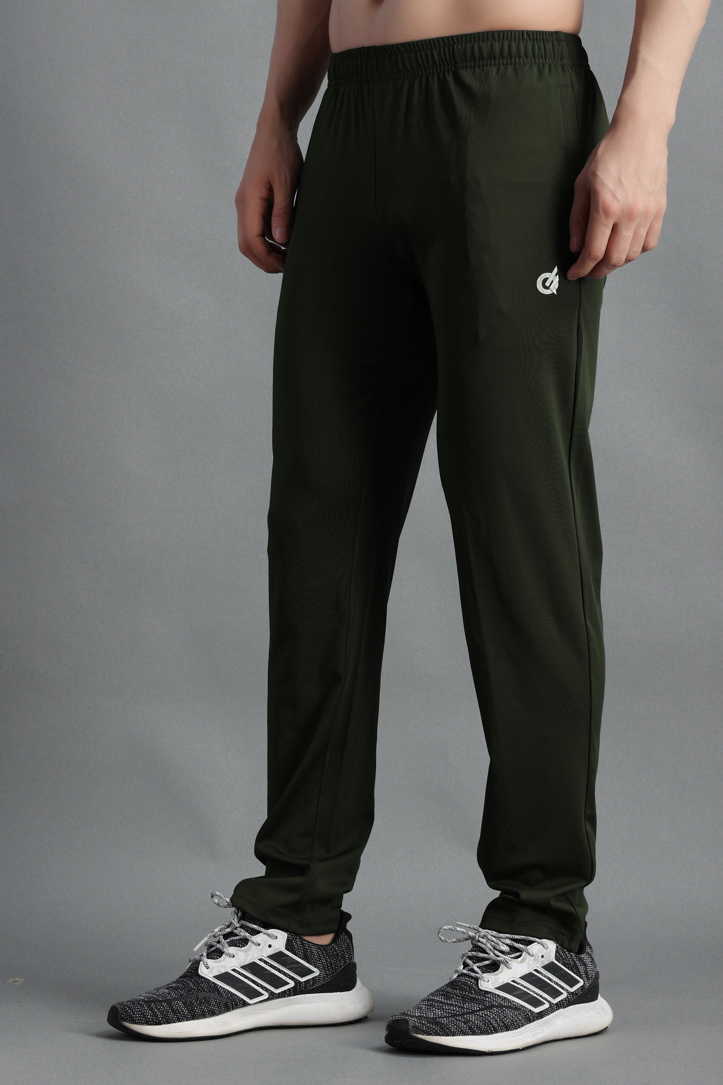 Dark Olive Green Highly Strechable Joggers | Track Pants