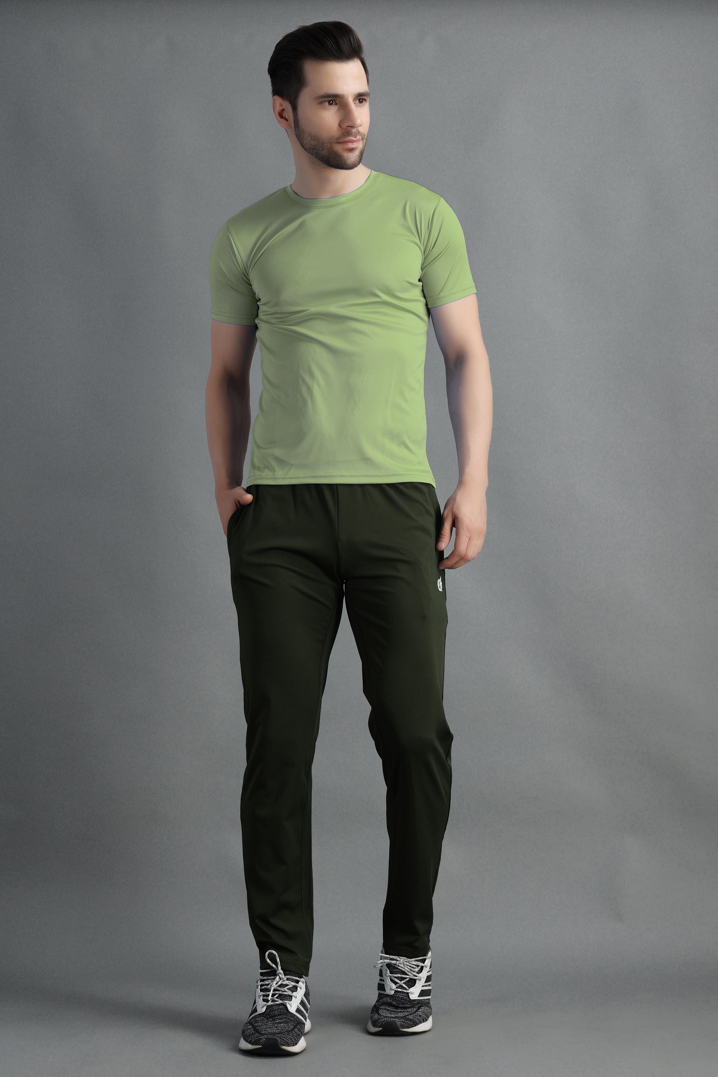 Dark Olive Green Highly Strechable Joggers | Track Pants