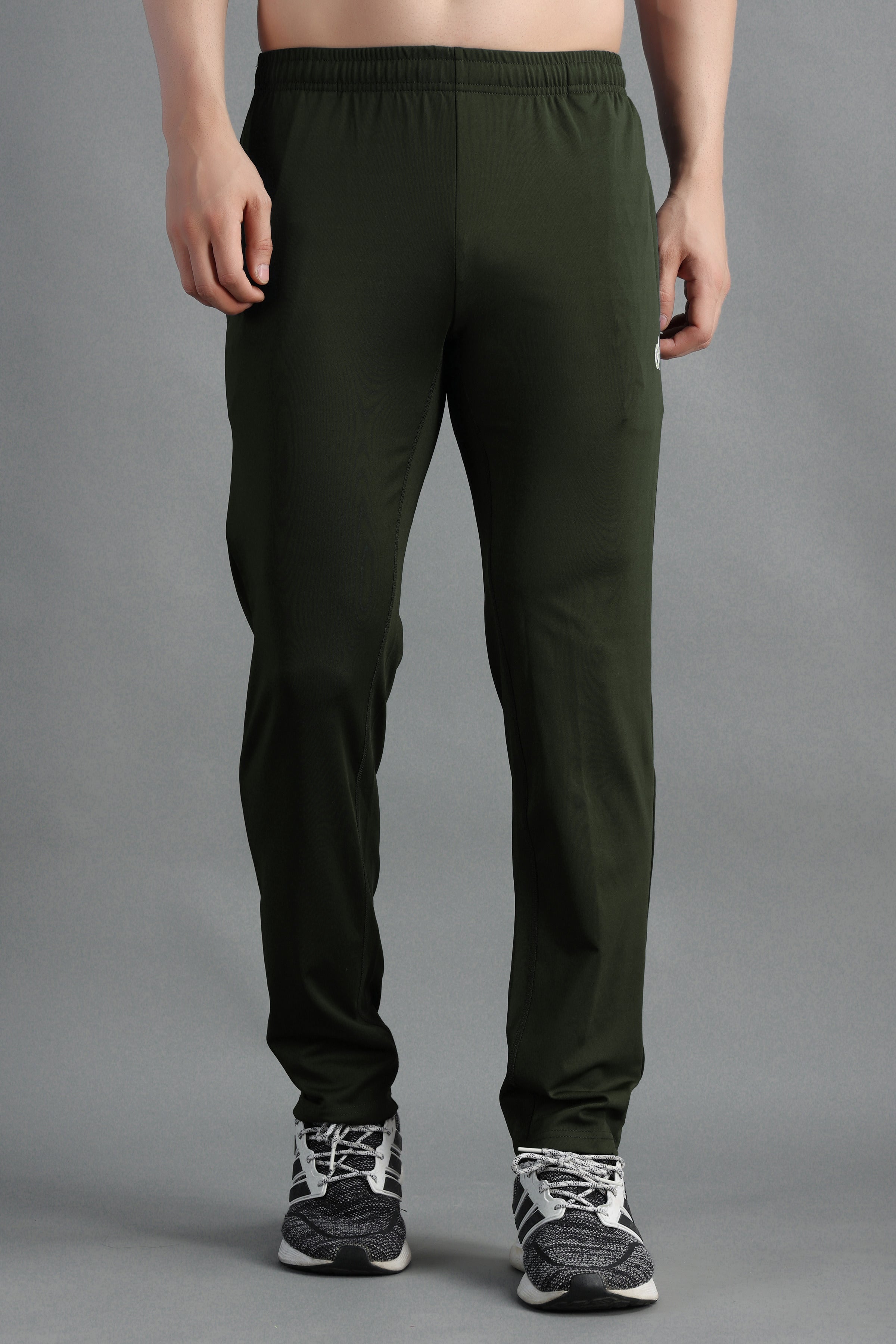 Dark Olive Green Highly Strechable Joggers | Track Pants