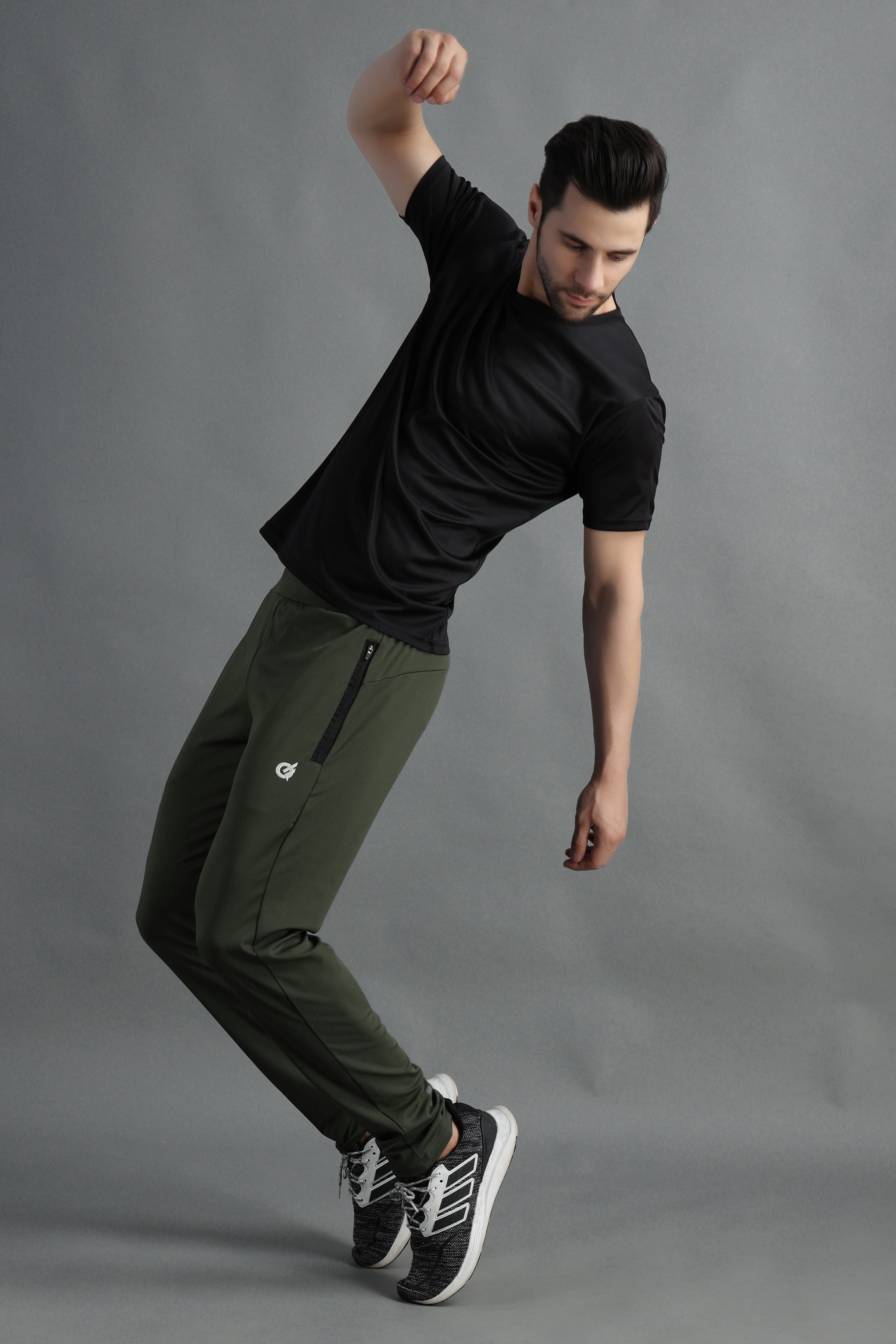 Olive Qurafit Highly Strechable Joggers | Track Pants