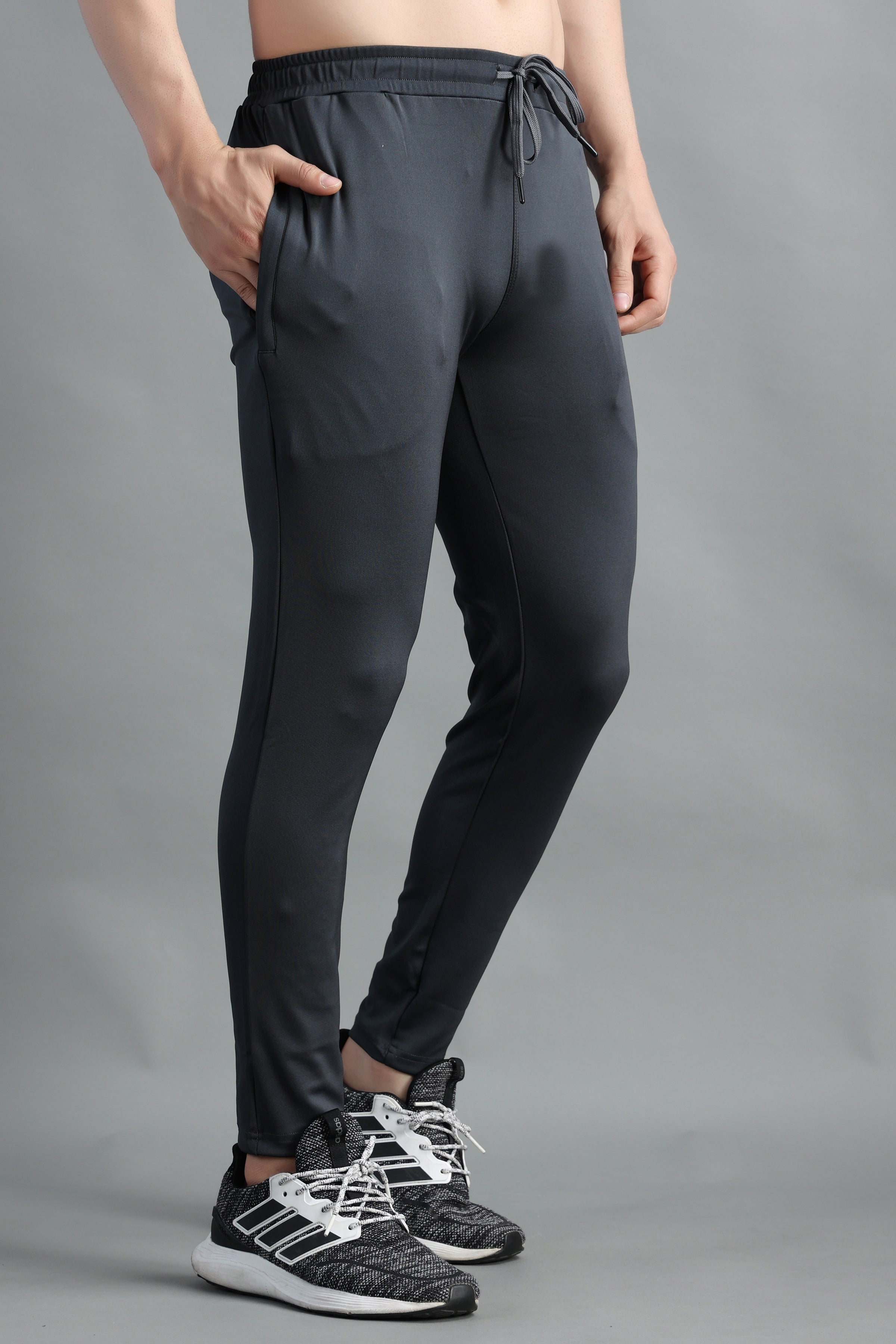 Dark Gray slim fit Highly Stretchable Joggers | Track Pants