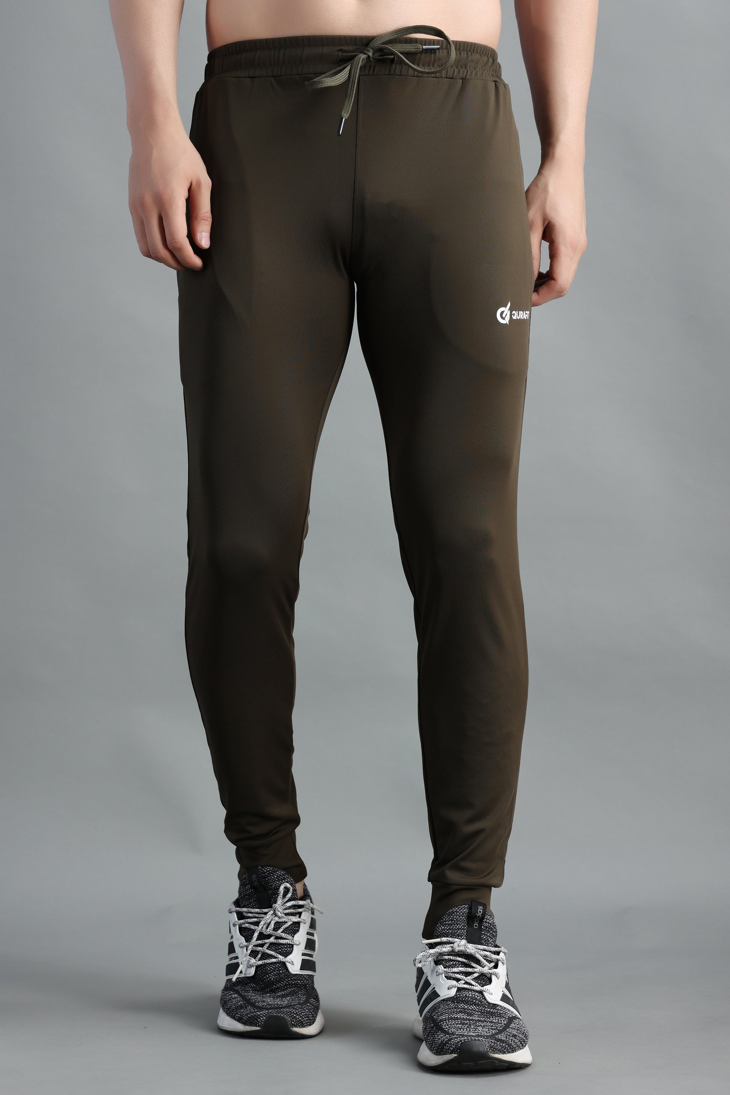 Olive slim fit Highly Stretchable Joggers | Track Pants