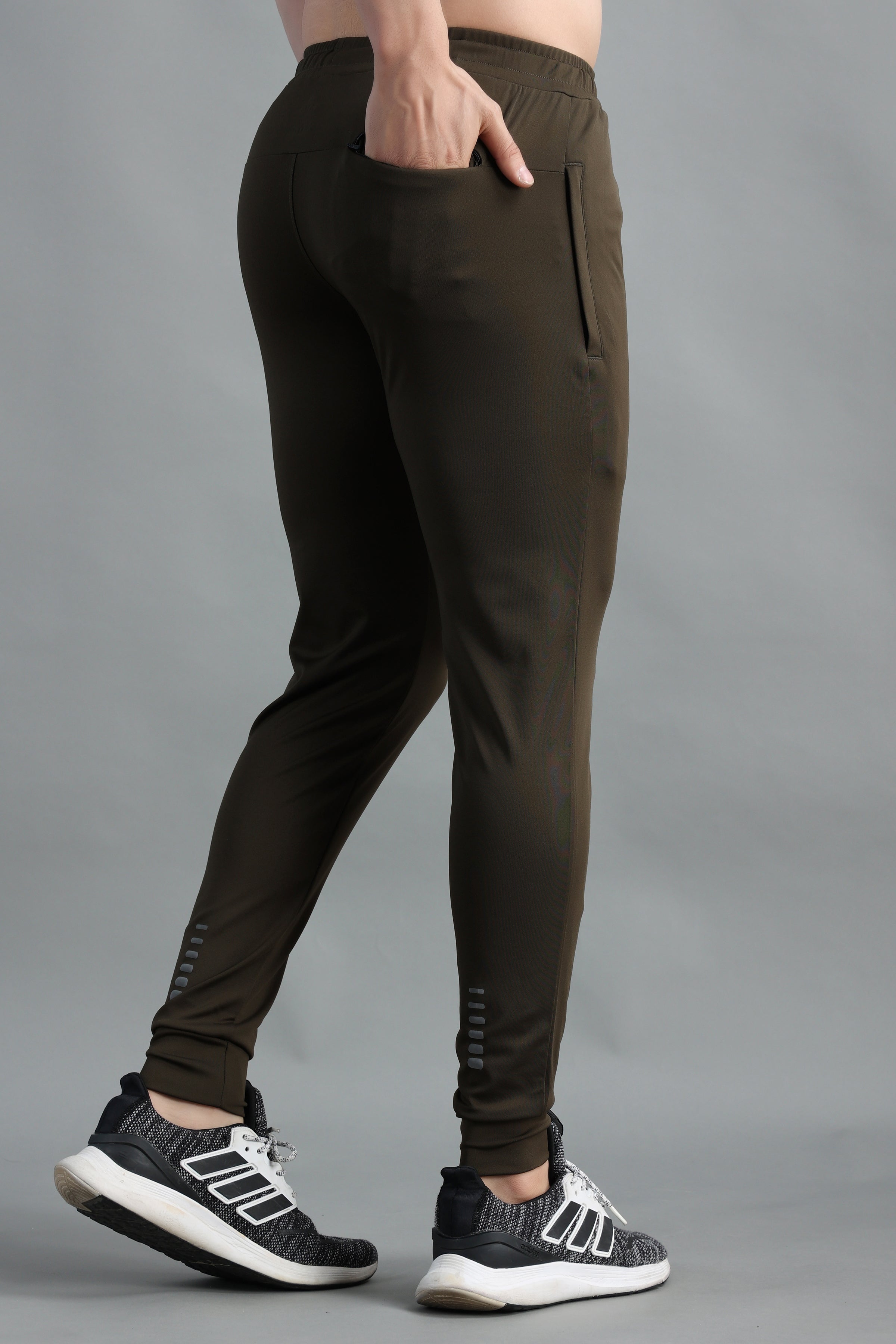 Olive slim fit Highly Stretchable Joggers | Track Pants