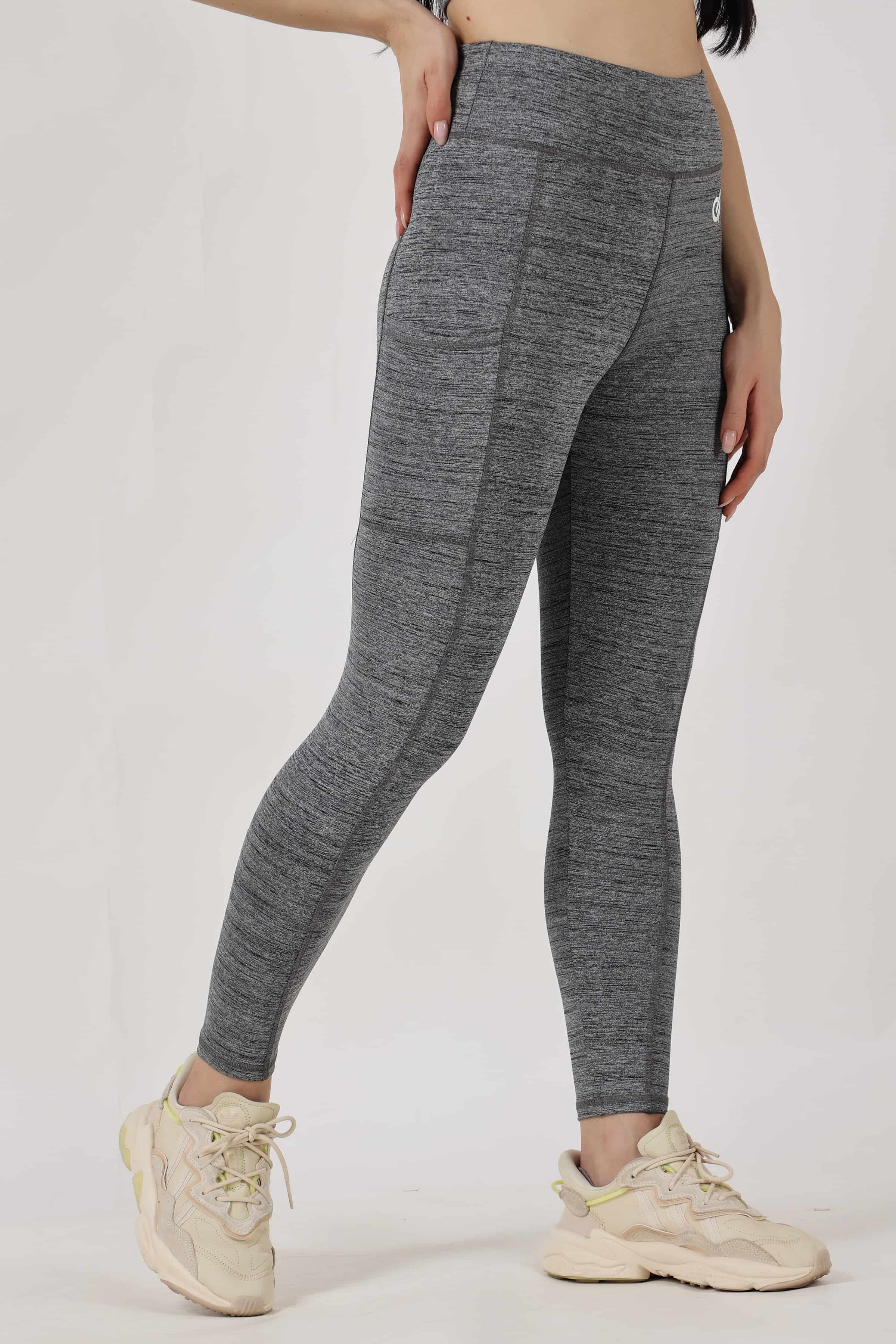 Combo Built Different Ash Gray Leggings with Sports Bra