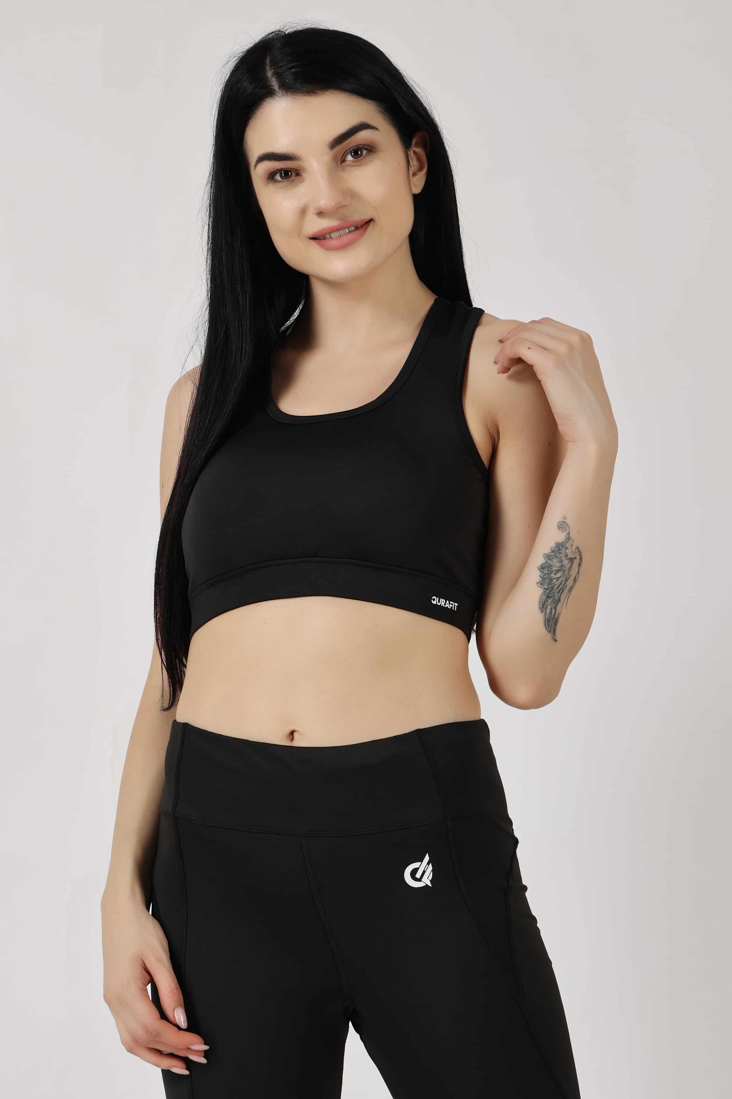 Sports Bra & Shorts Black Combo