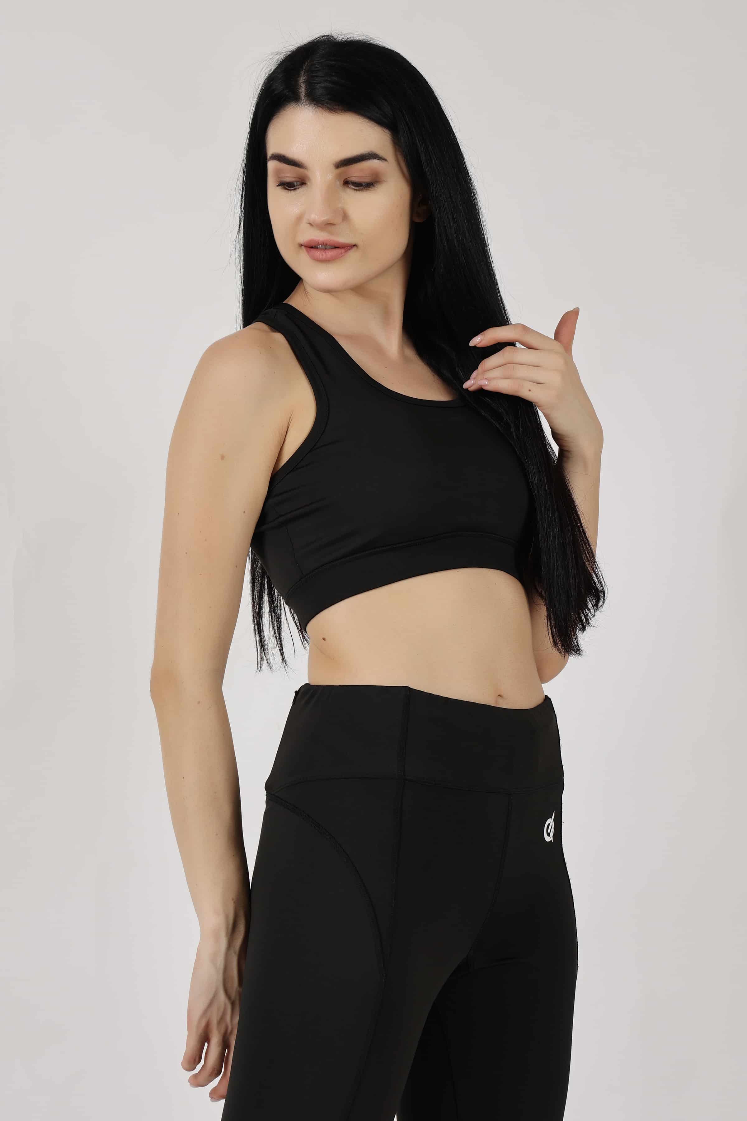 Combo Built Different Black Leggings with Sports Bra