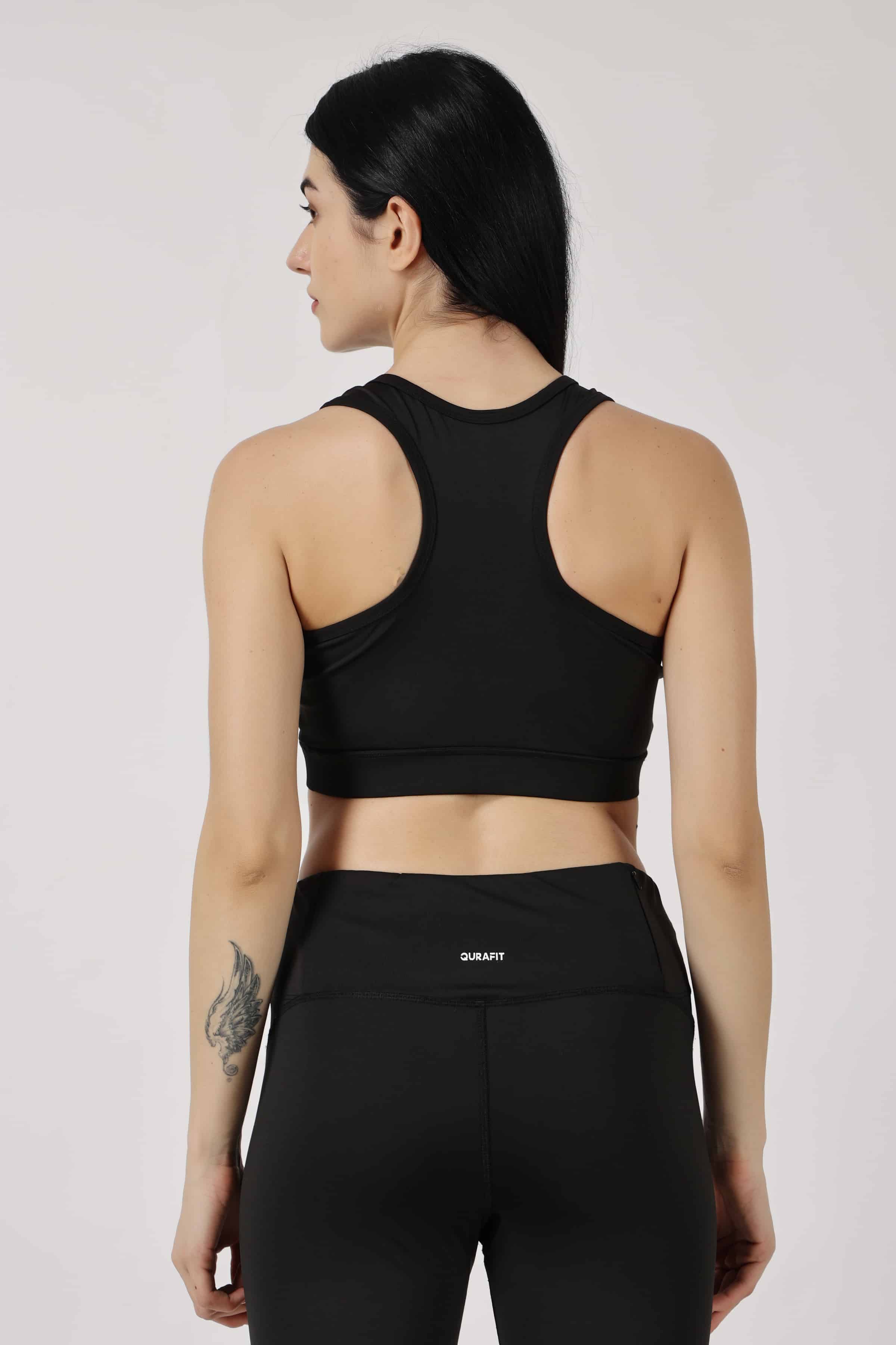 Combo Built Different Black Leggings with Sports Bra