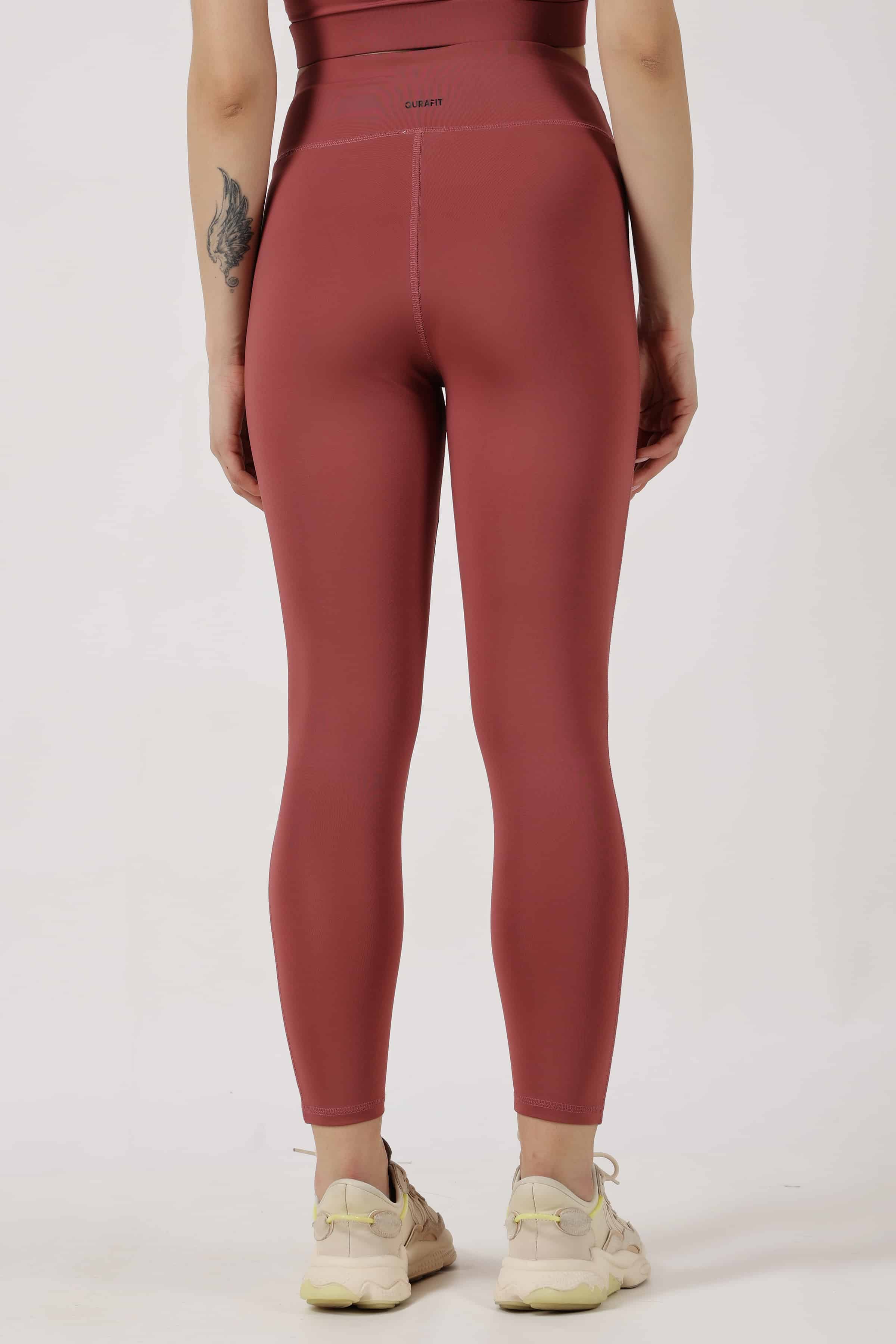 Combo Built Different Rose Tan Leggings with Sports Bra