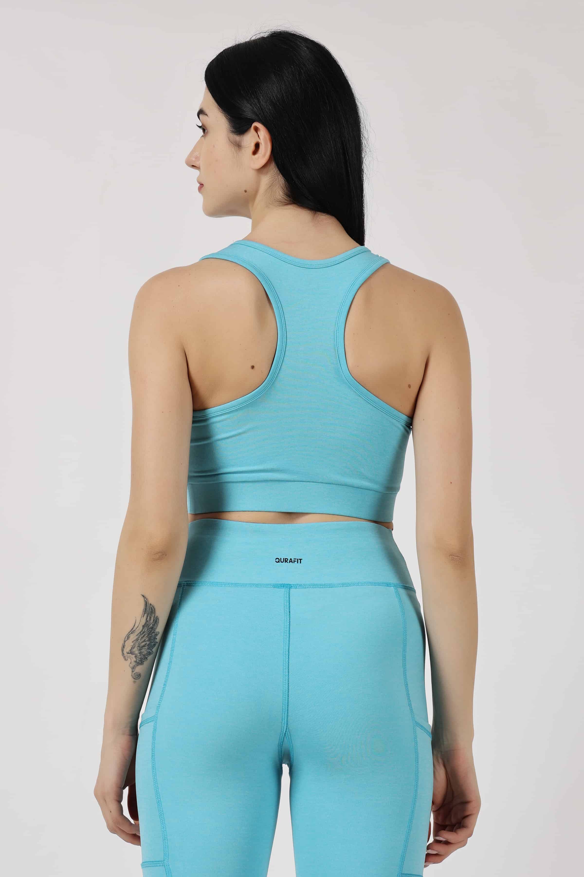 Combo Built Different Sky Leggings with Sports Bra