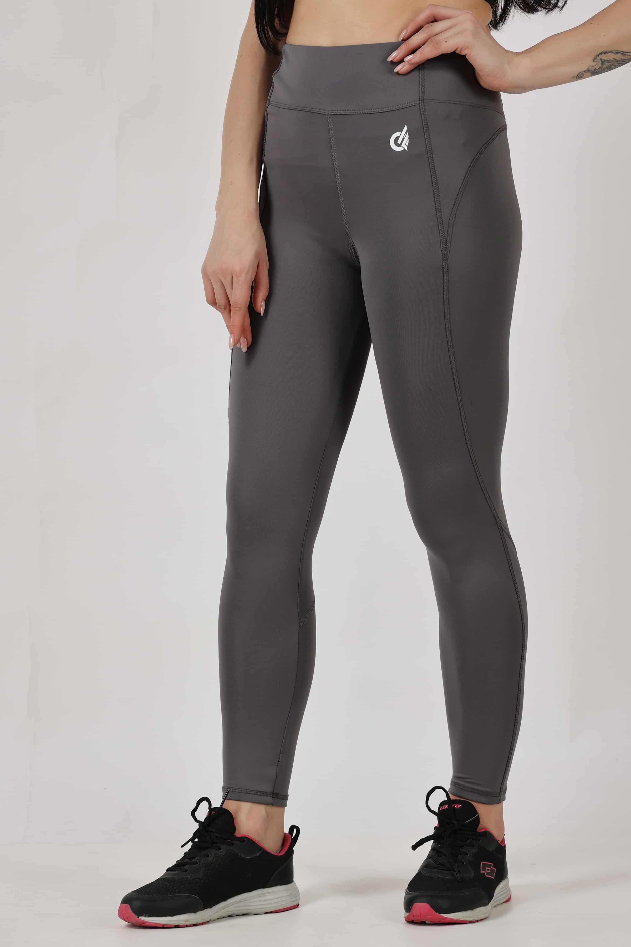 Mid Gray Highly Stretchable Leggings | Tights