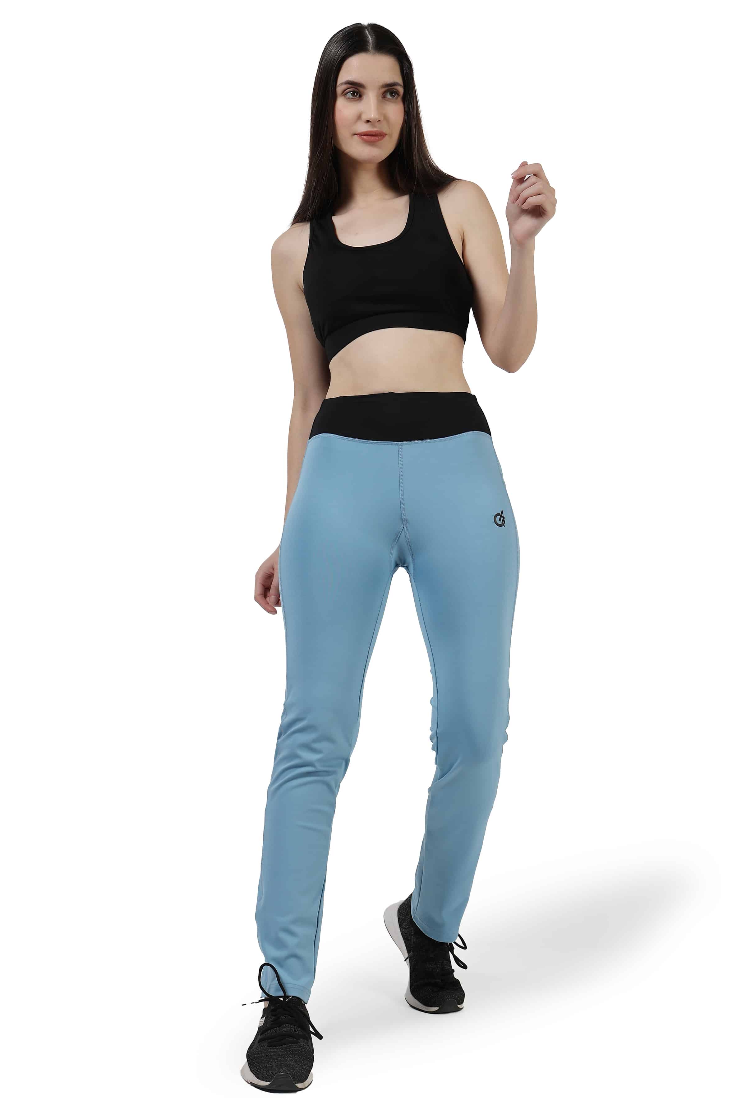 Ethereal Blue Highly Stretchable Straight Fit Legging