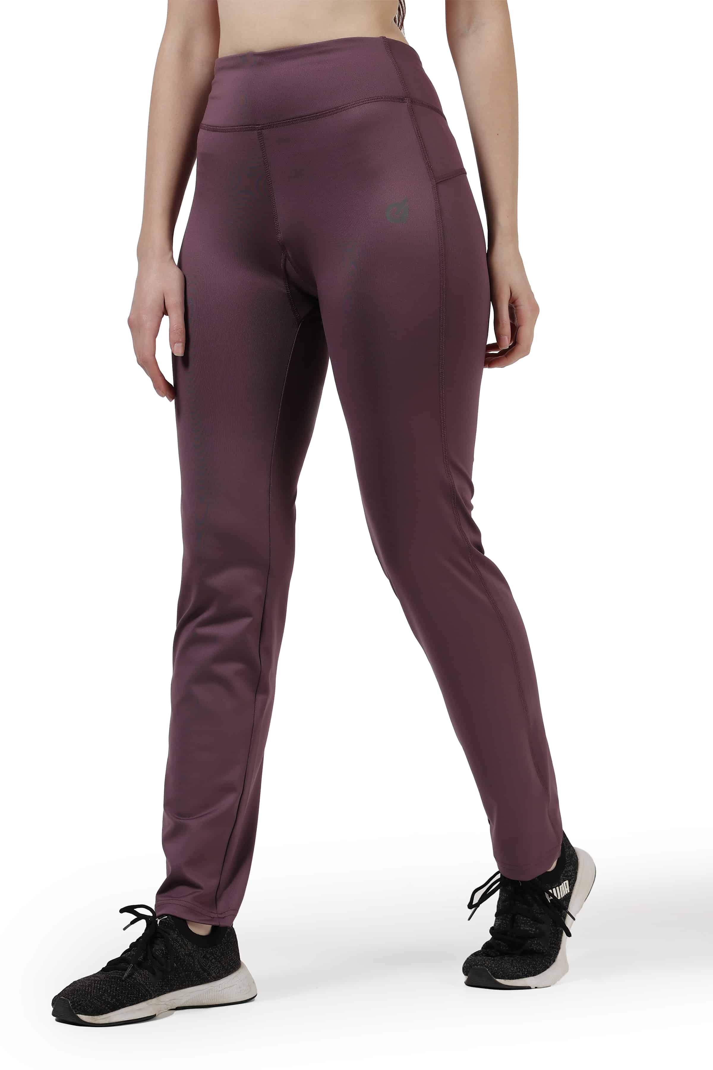 Burgundy Highly Stretchable Straight Fit Leggings