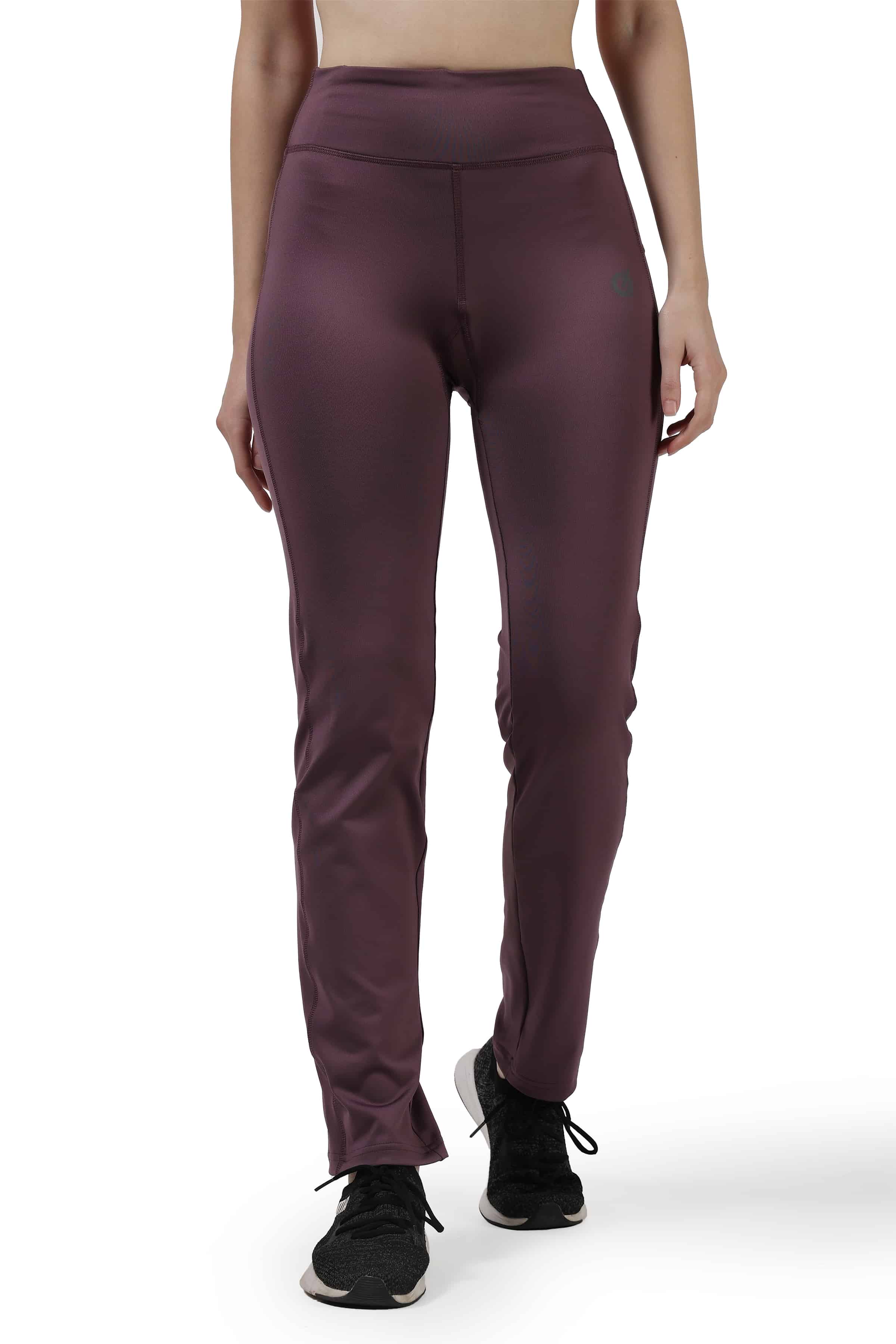 Burgundy Highly Stretchable Straight Fit Leggings