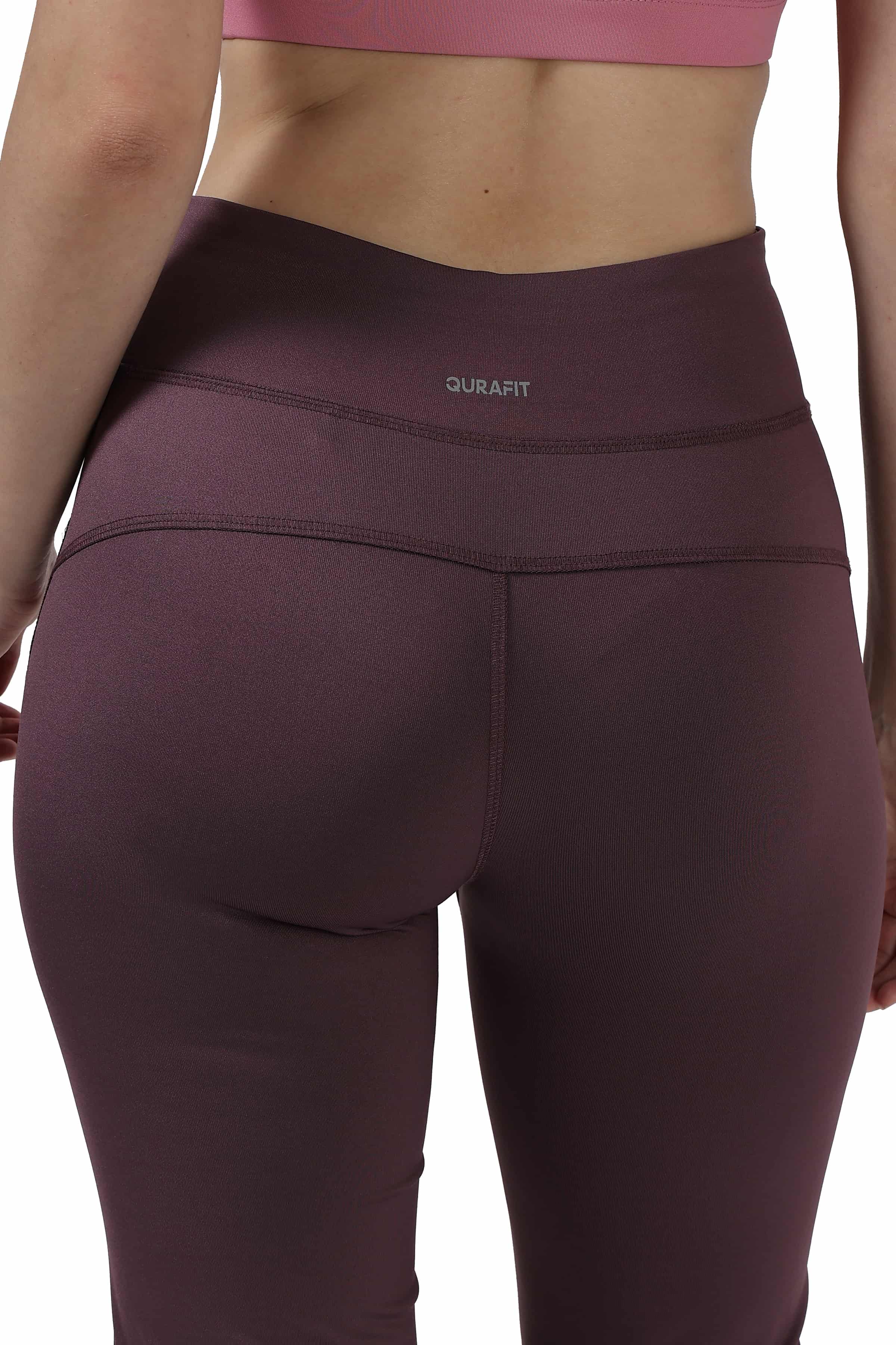 Burgundy Highly Stretchable Straight Fit Leggings