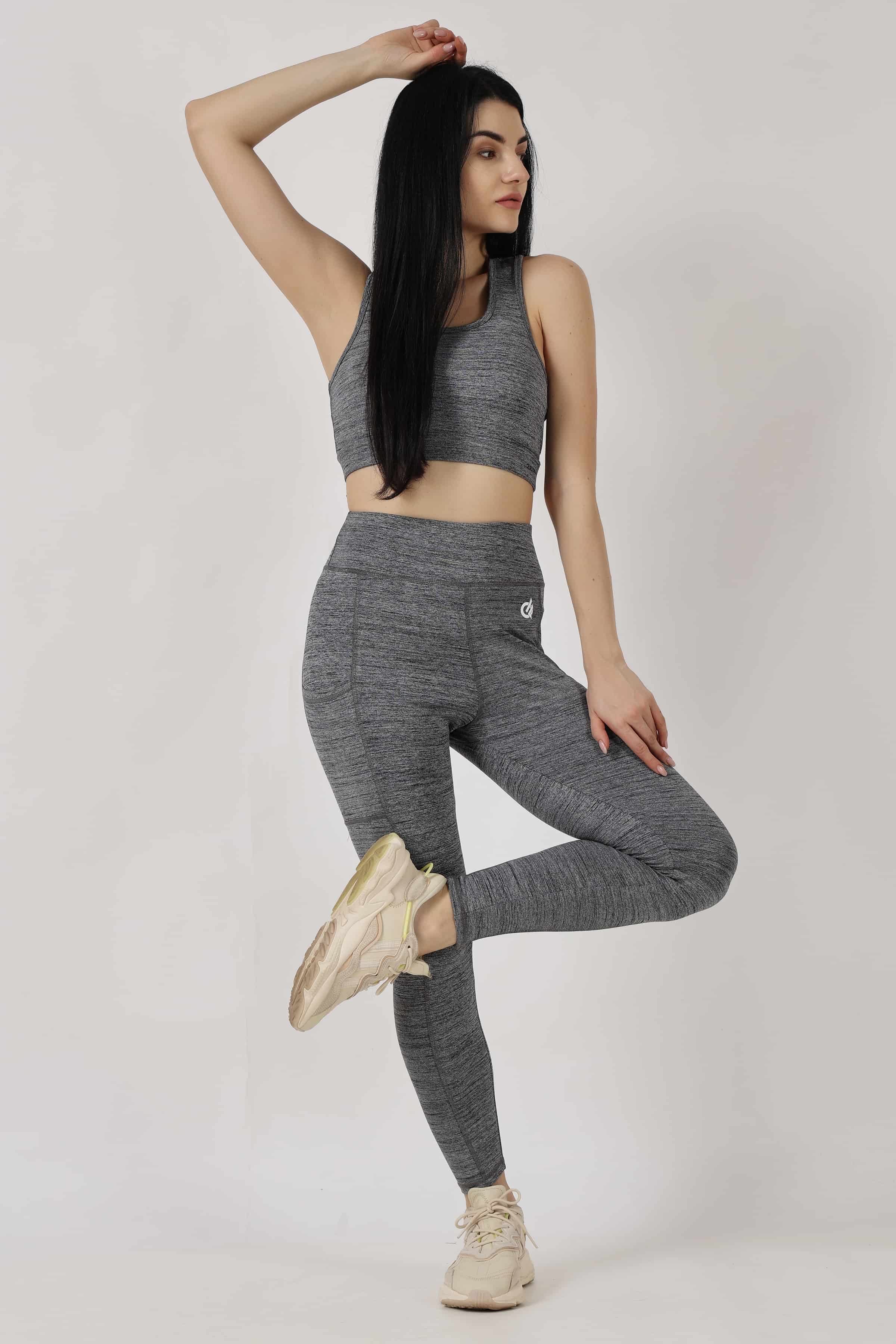 Gray Highly Stretchable Leggings | Tights