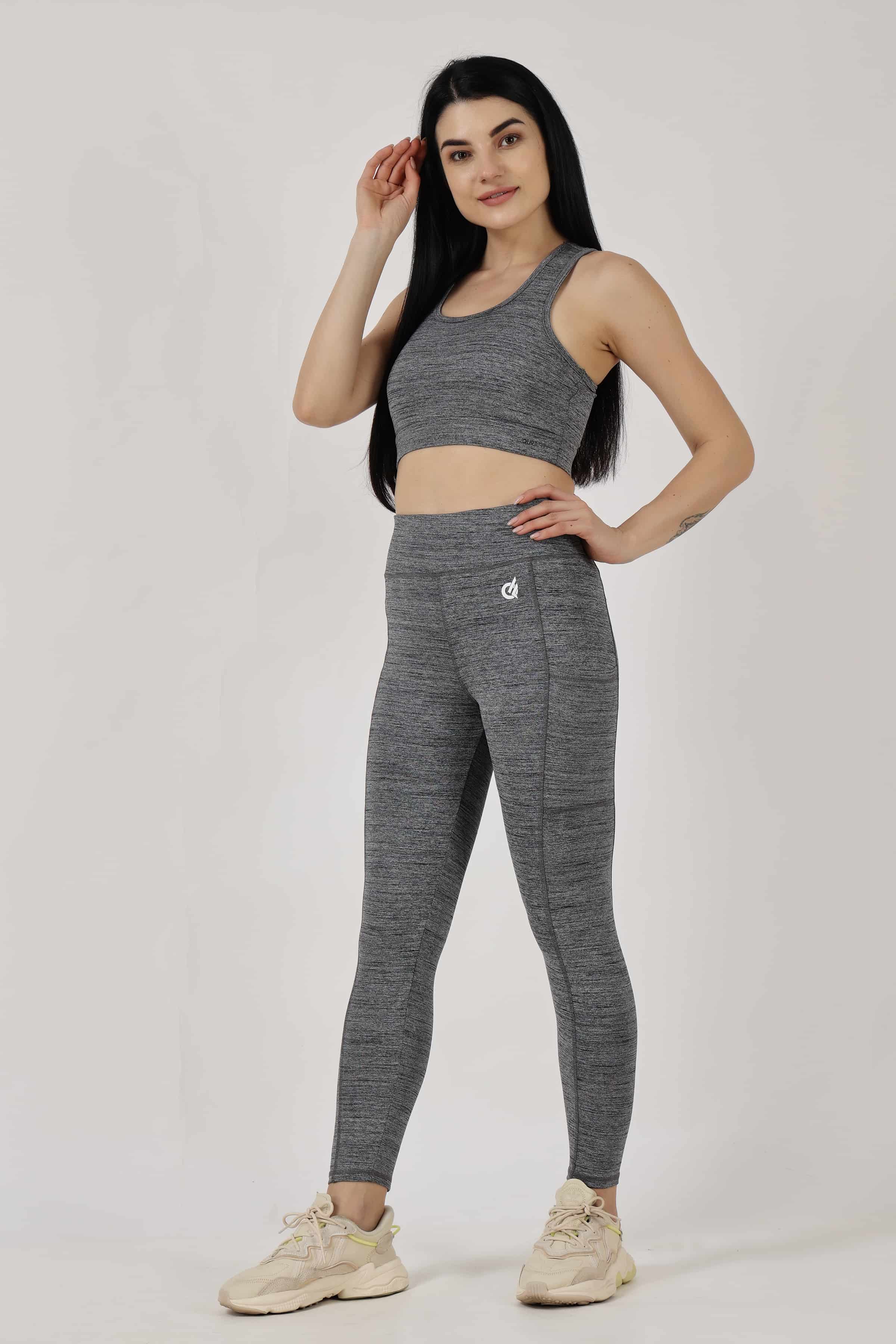 Gray Highly Stretchable Leggings | Tights