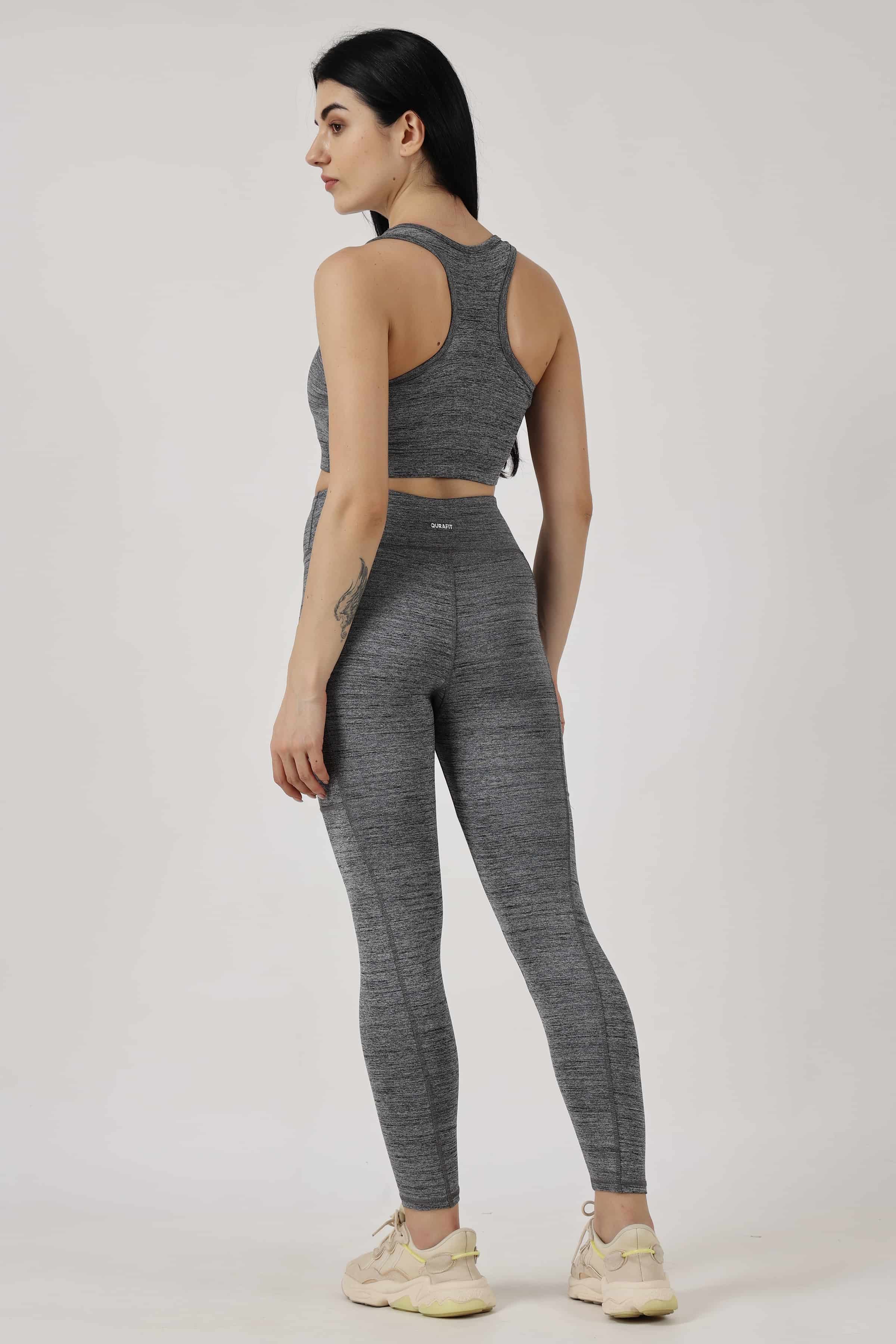 Gray Highly Stretchable Leggings | Tights