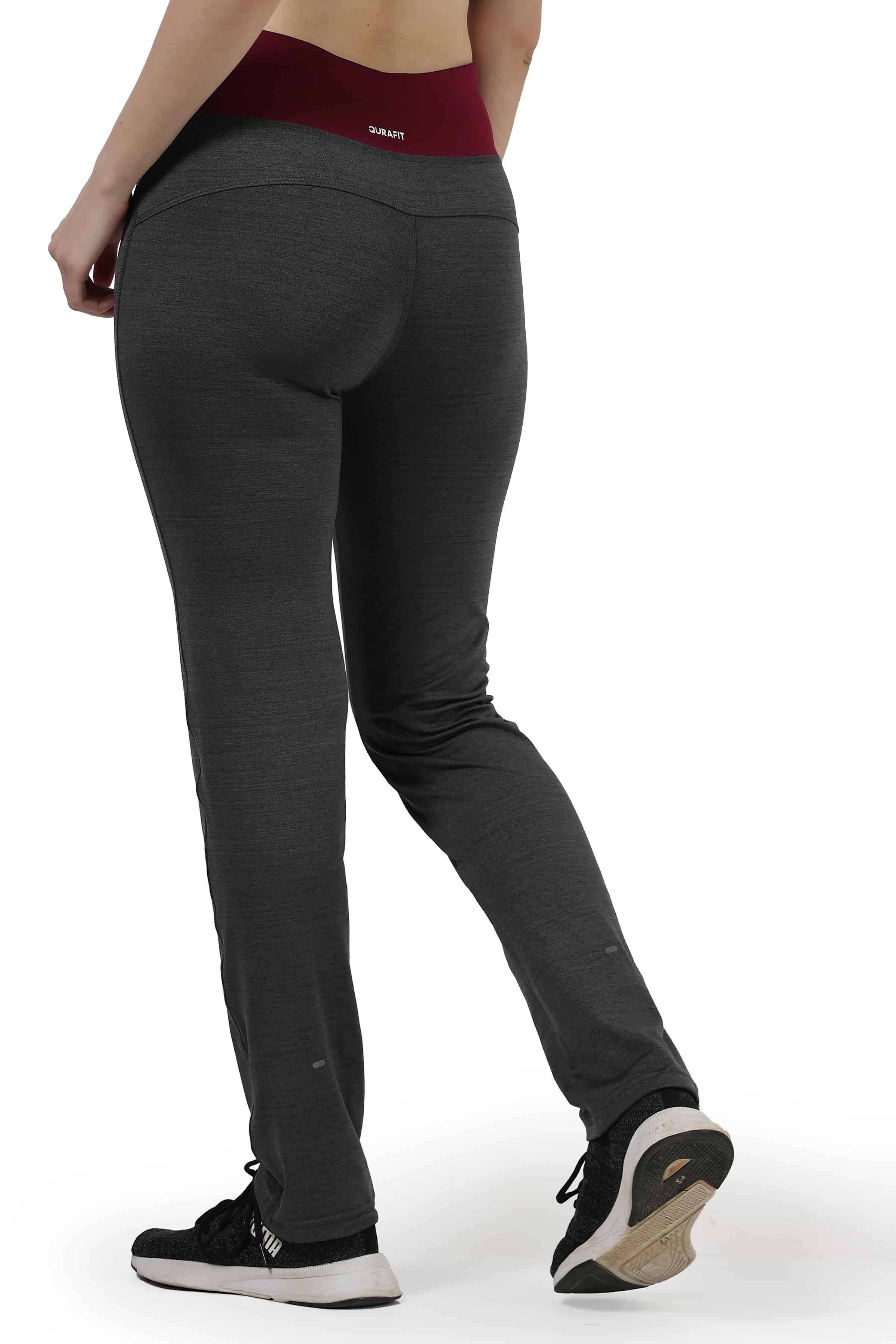 Light Granite Gray with Magenta Blend Highly Stretchable Straight Fit Legging