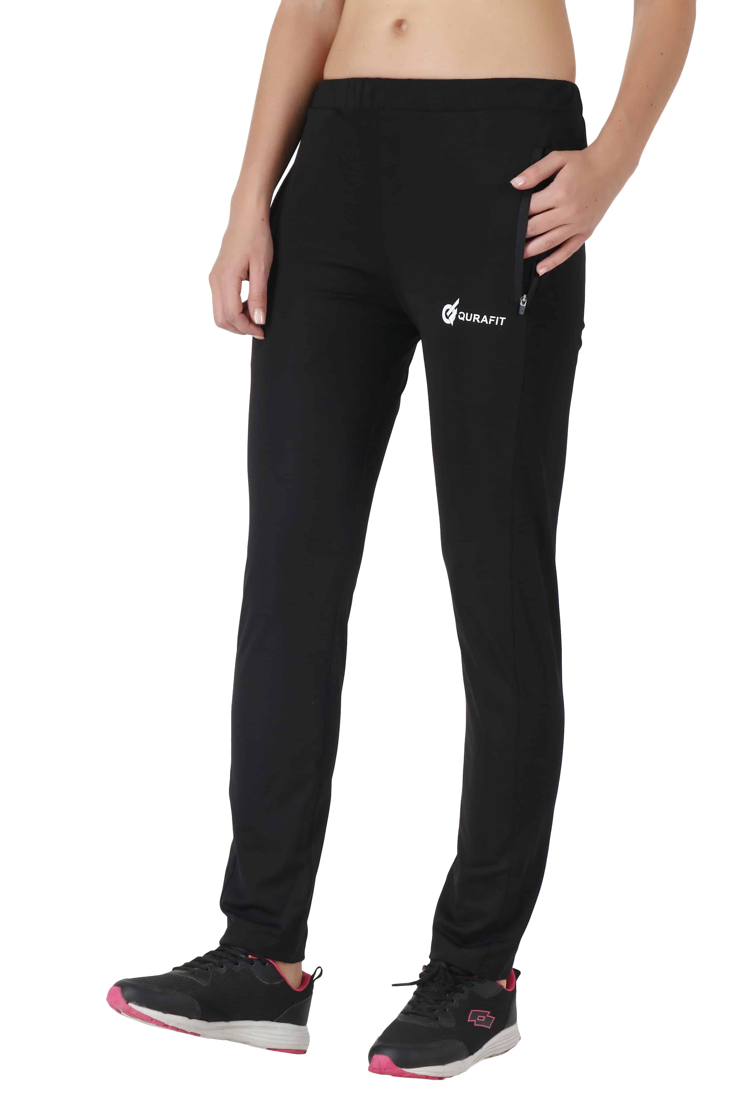 Black Highly Stretchable Track Pants