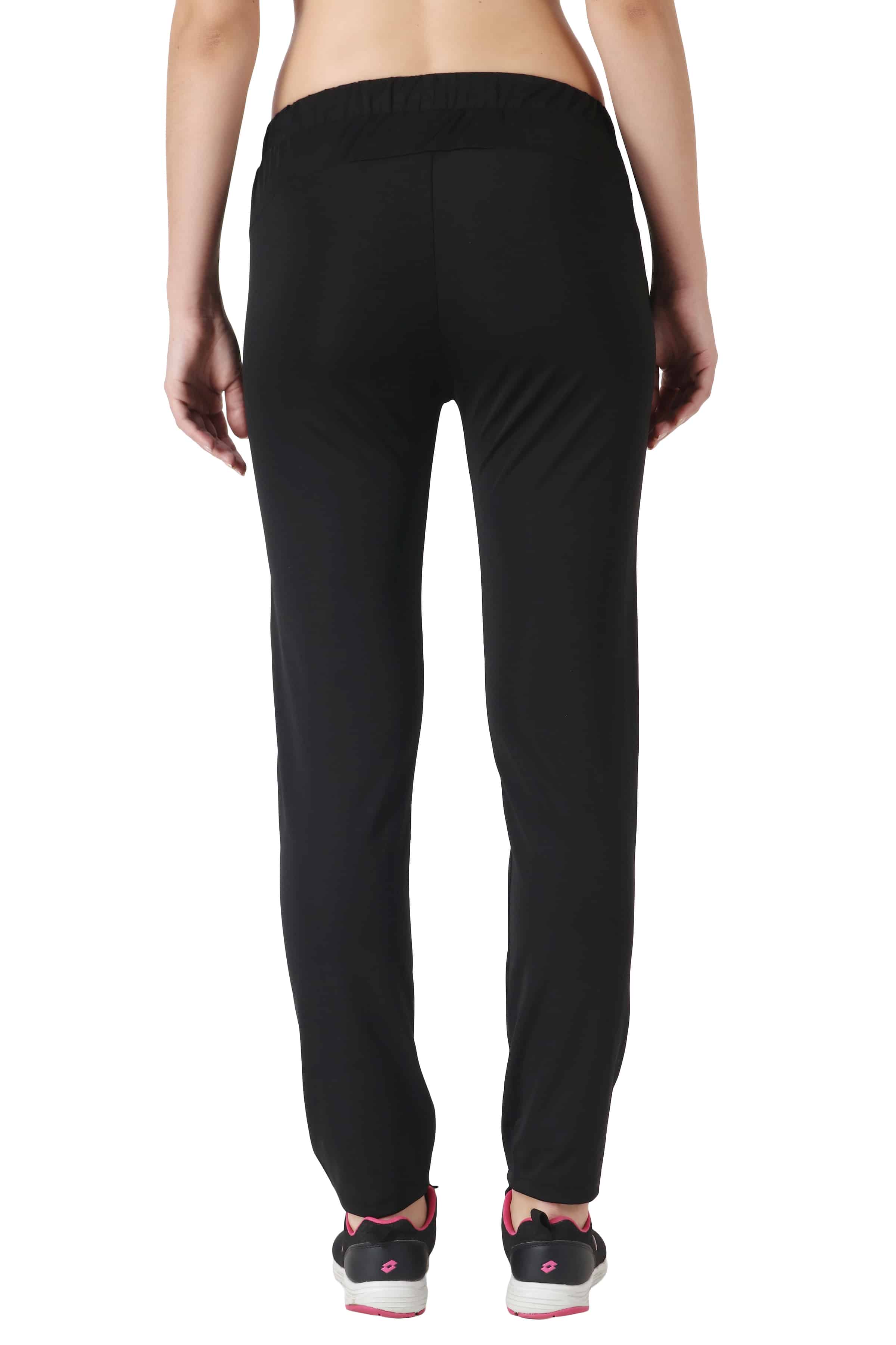 Black Highly Stretchable Track Pants