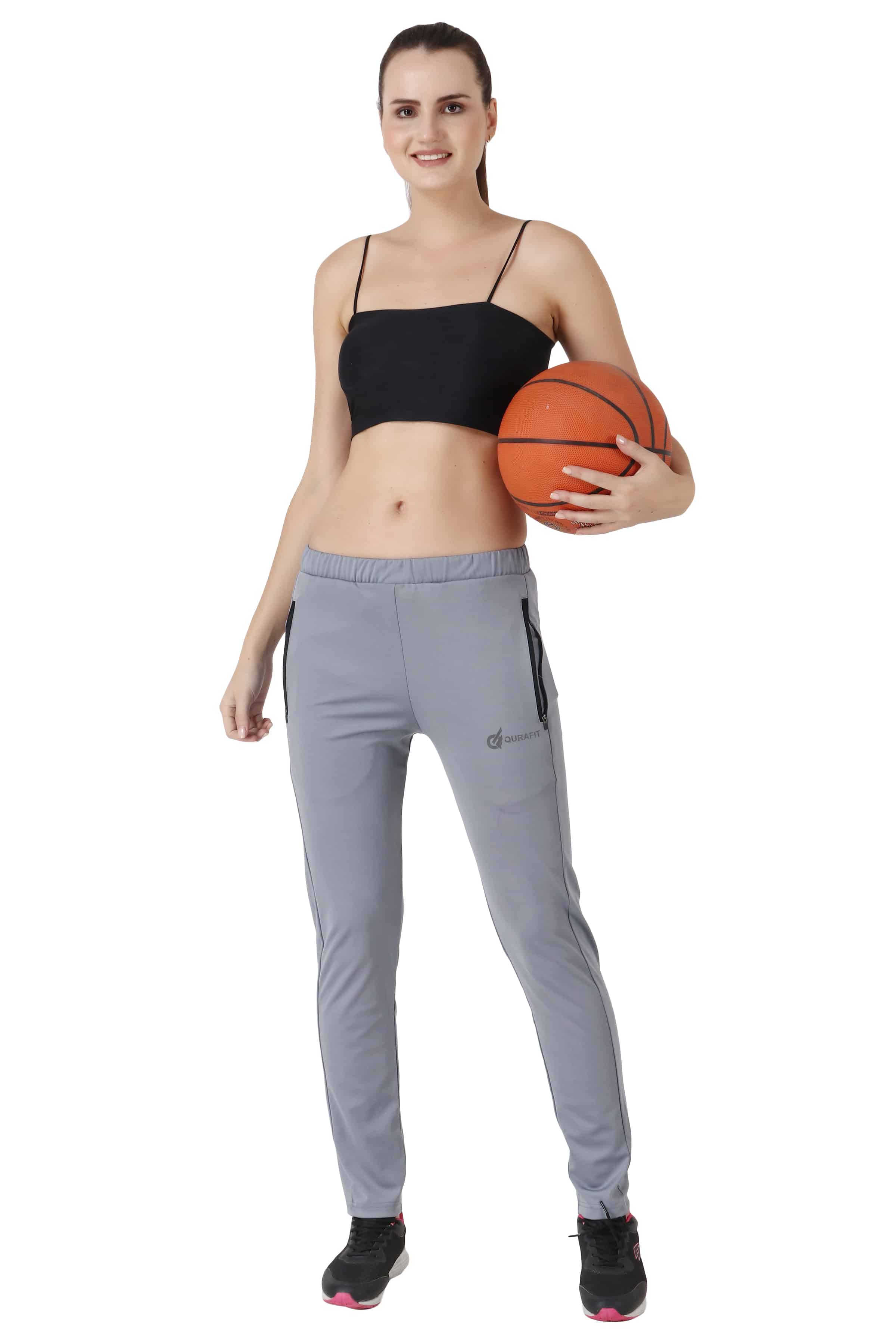 Cool Gray Qurafit Highly Stretchable Track Pants