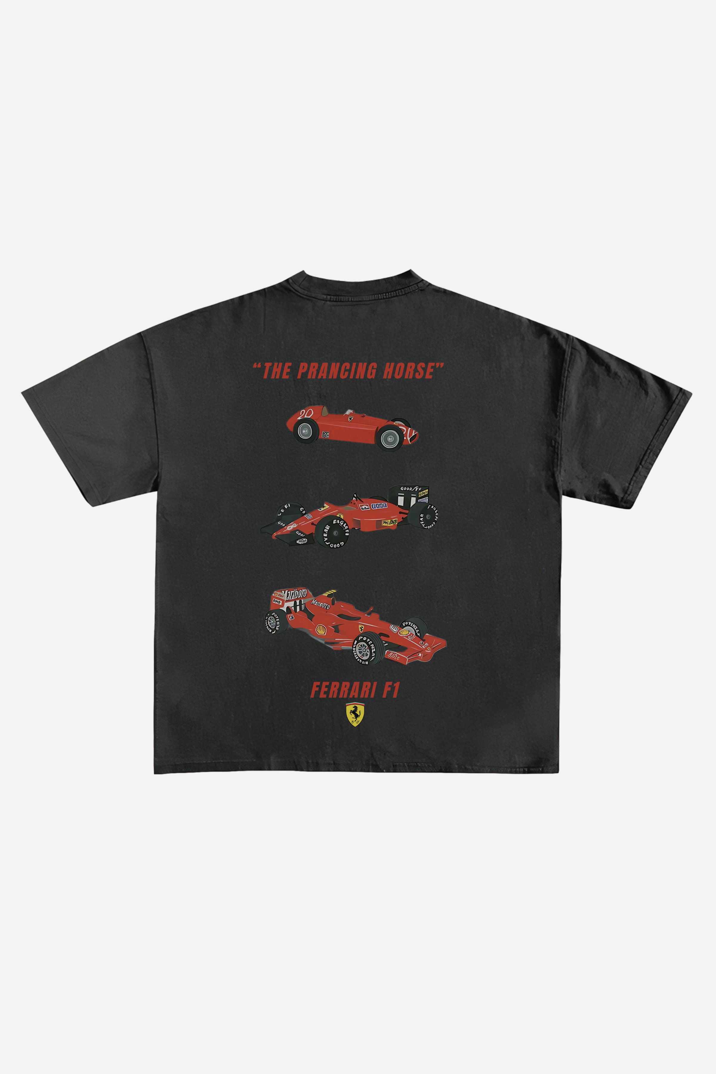 FERRARI F1 CARS DESIGNED OVERSIZED T-SHIRT