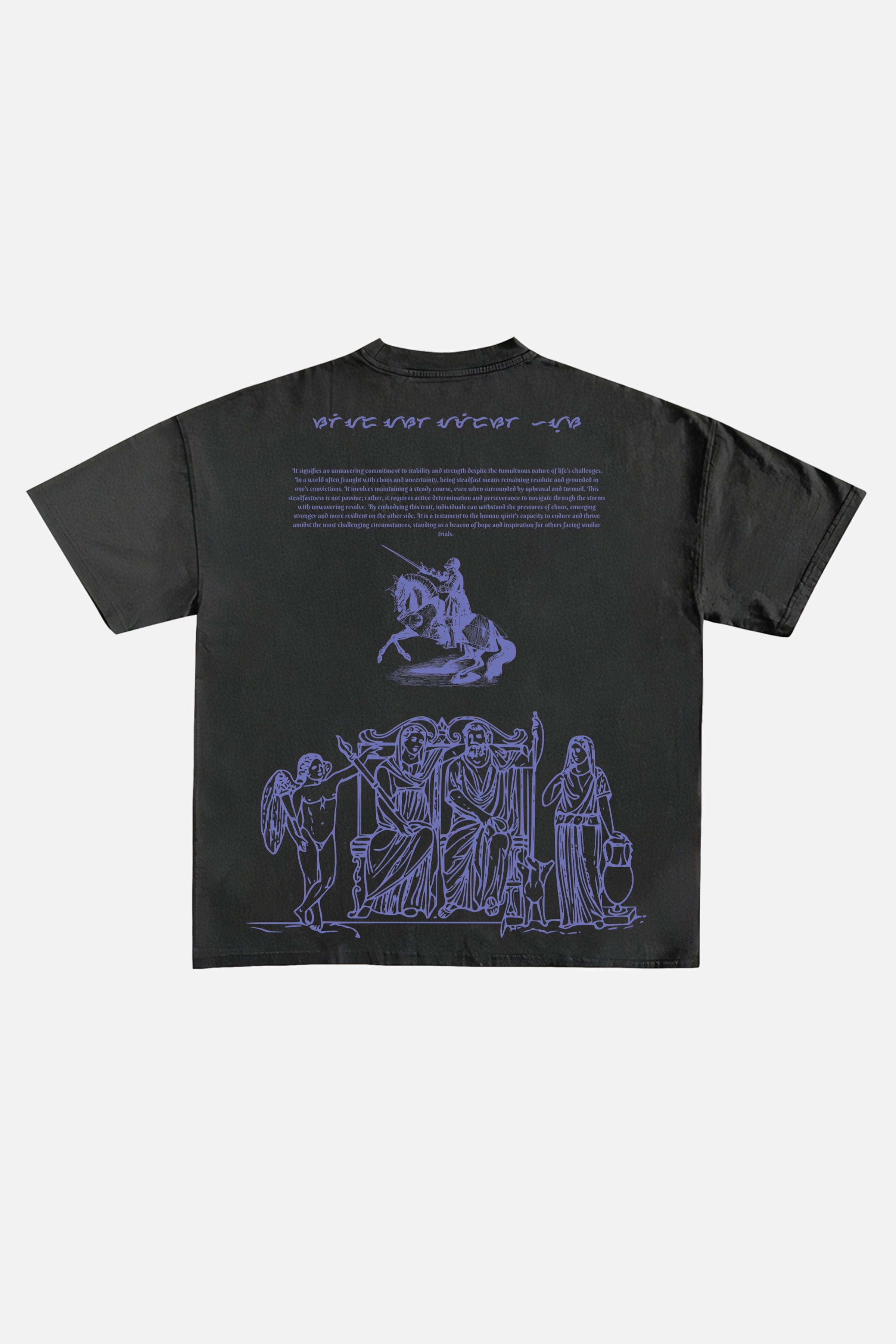 STEADFAST AMIDST CHAOS DESIGNED OVERSIZED T-SHIRT