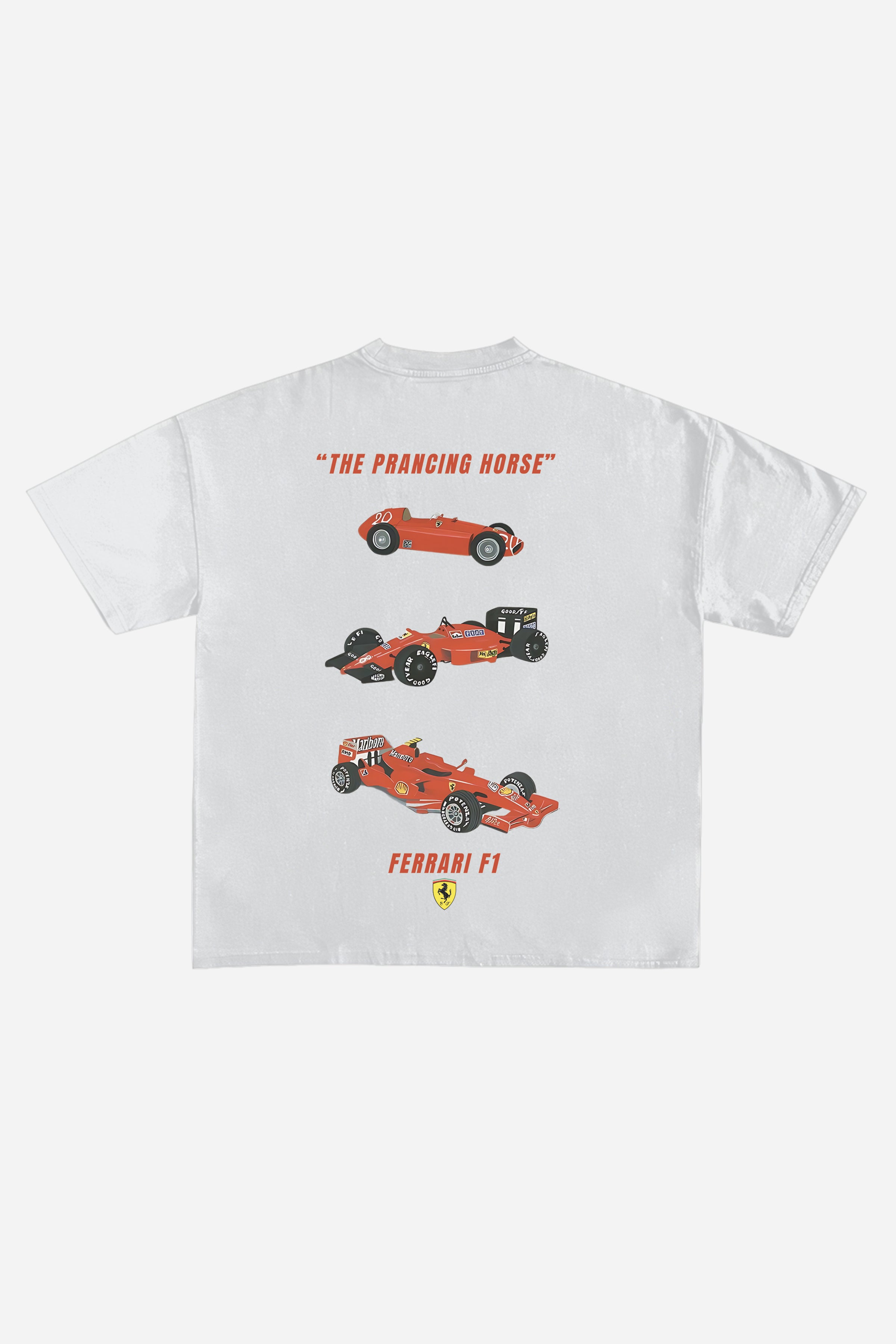 FERRARI F1 CARS DESIGNED OVERSIZED T-SHIRT